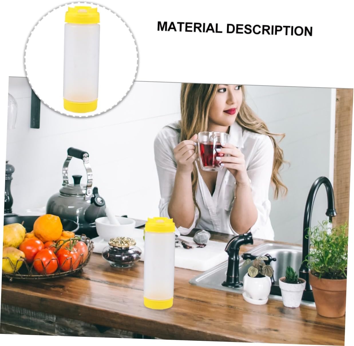 CIYODO Double Head Squeeze Bottle 20oz Yellow