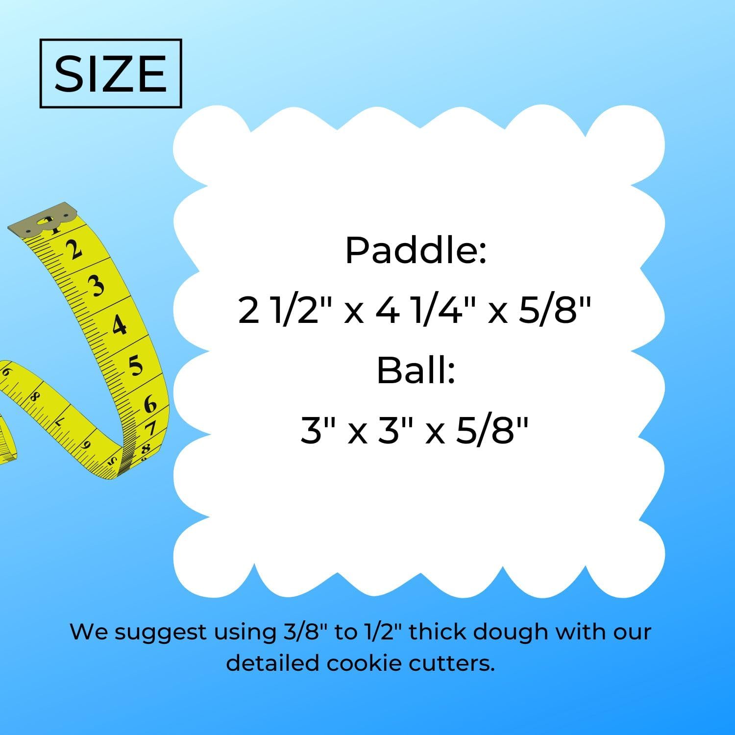 Pickleball Paddle and Ball Cookie Cutters Set of 2 Made in USA