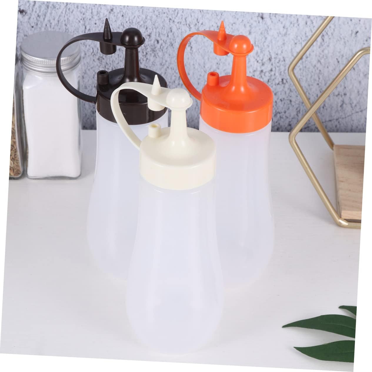 Zerodeko 3pcs Condiment Bottles Set for Kitchen Use