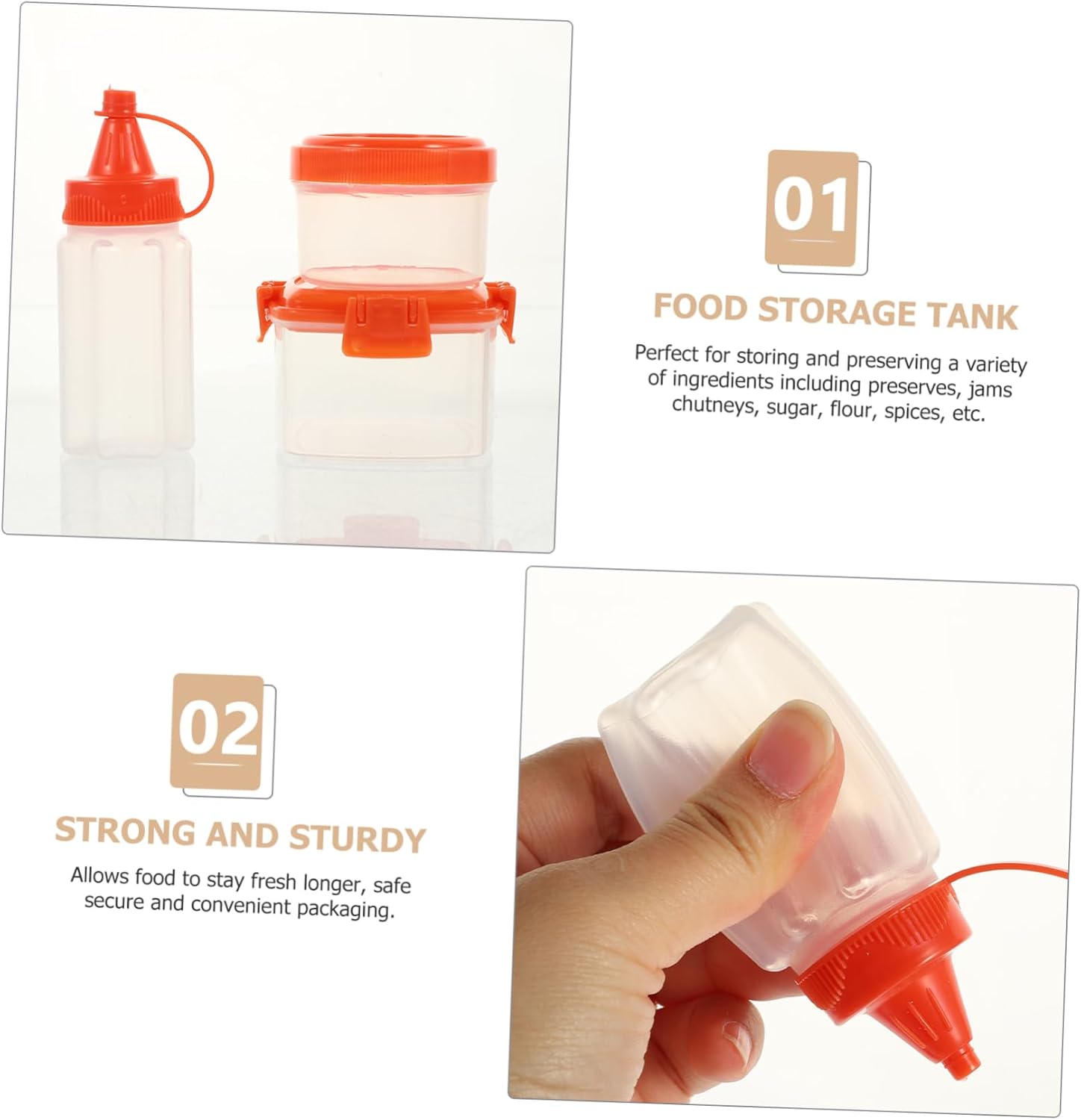 MAGICLULU 3 Sets Sauce Bottle Boxes Honey Dispenser Condiment Jars