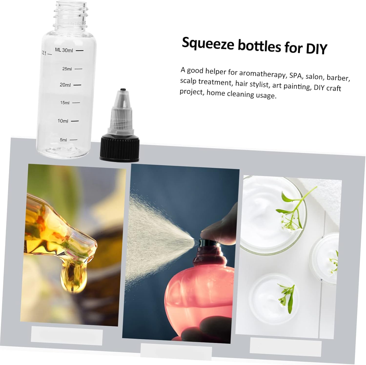 CIYODO 8 Pack Empty Plastic Squeeze Bottles for Oil and Sauce
