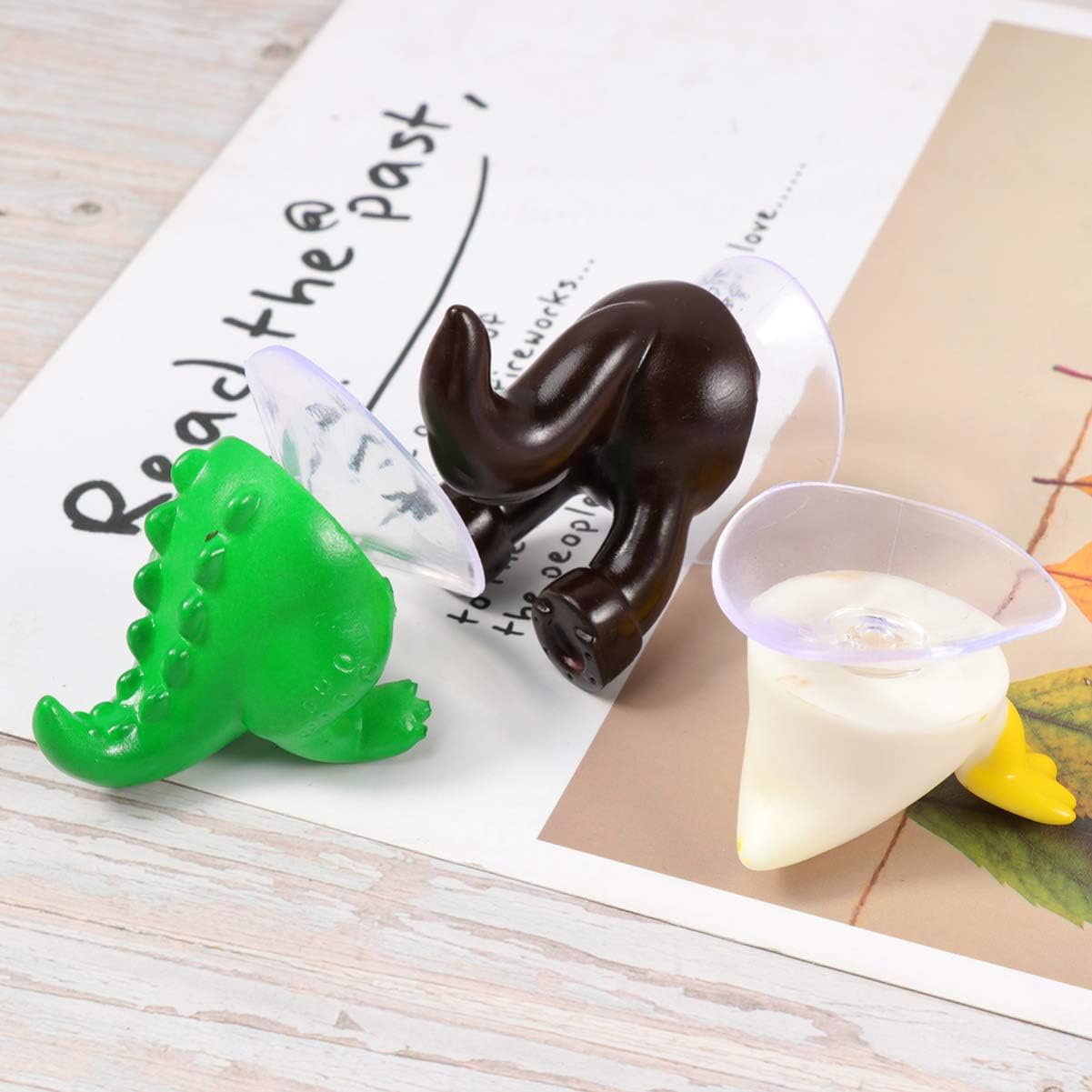 Zerodeko 6pcs Animal Tail Suction Cup Hooks for Bathroom