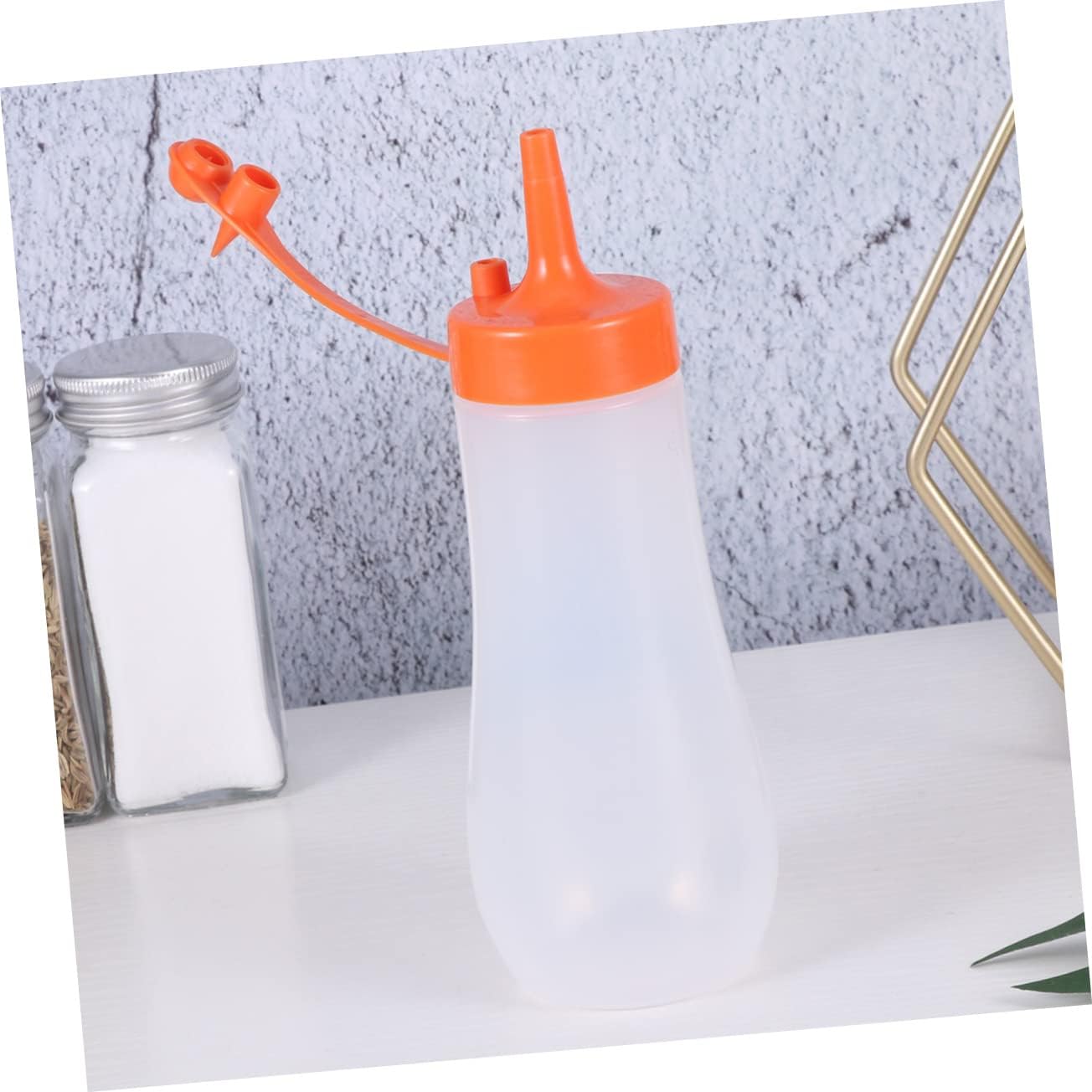 3PCS Salad Dressing Bottle Set - Cream Coffee Orange Tomato Sauce Squeeze Bottles