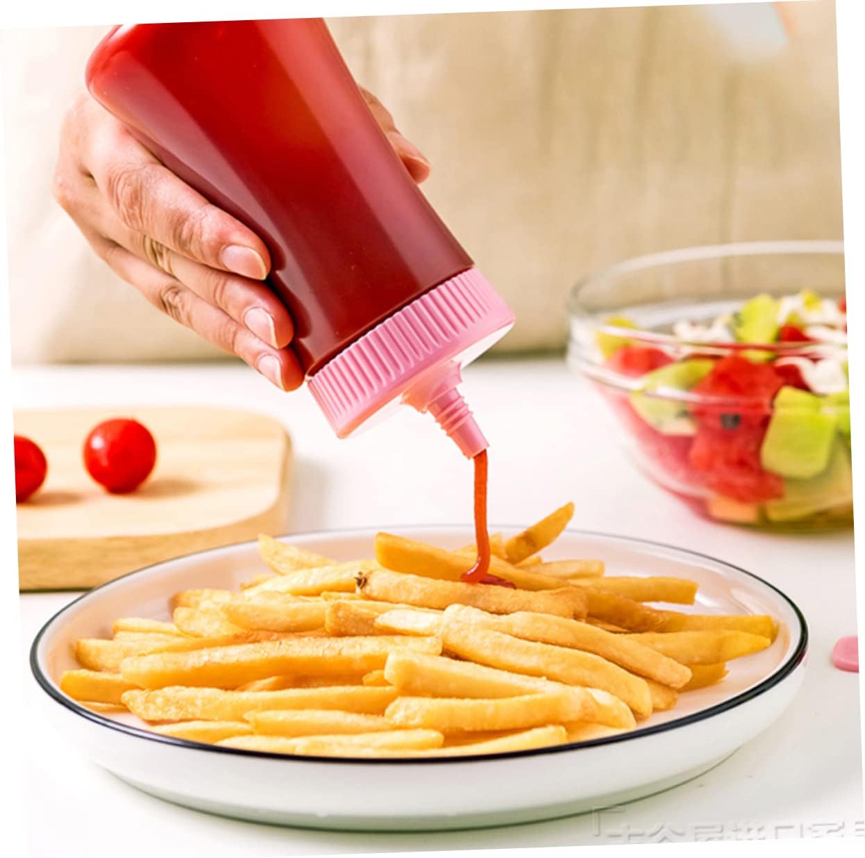 OKUMEYR Condiment Squeeze Bottles for Ketchup Mustard Salad Dressings Sauces 1