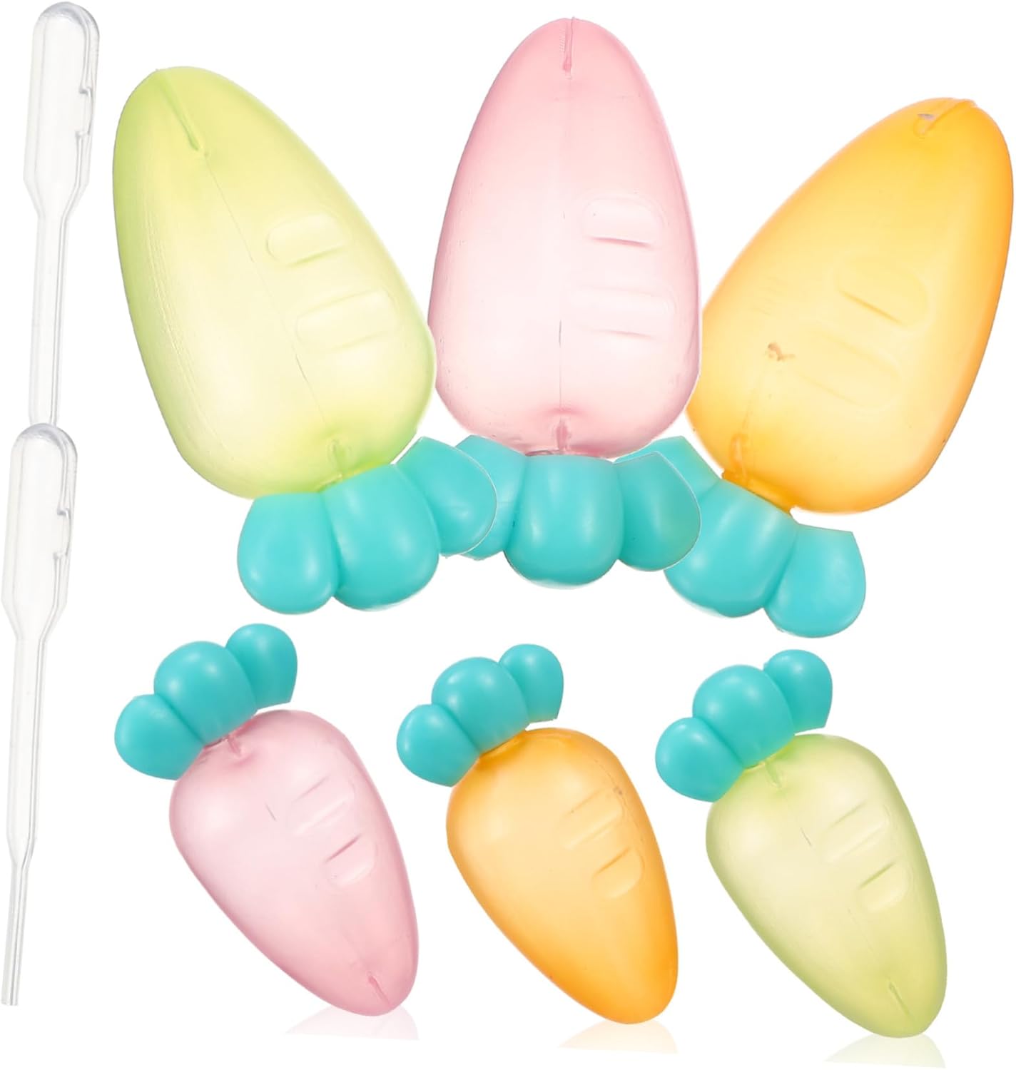 Set of 6 Mini Condiment Squeeze Bottles for Picnic and Travel