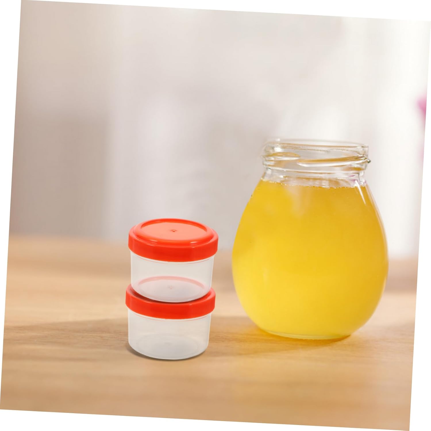 EXHUMKY 4PCS Mini Ketchup Bottles Travel Condiment Containers 1