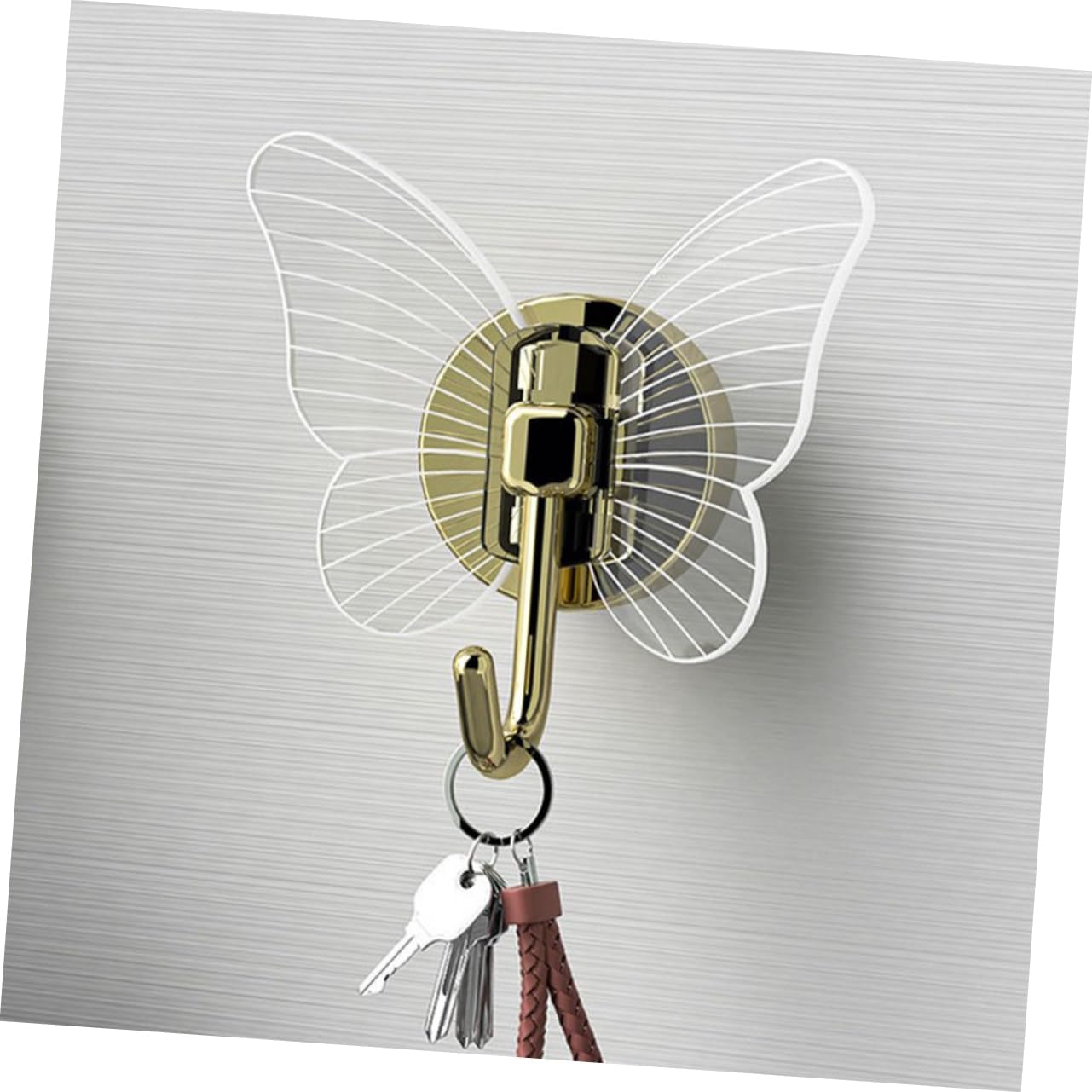 Holibanna 2Pcs Self Adhesive Butterfly Wall Hooks