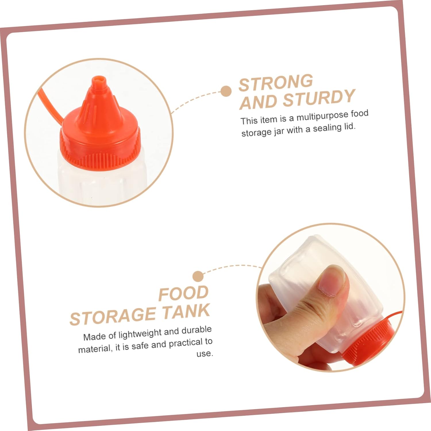 Zerodeko Durable Condiment Squeeze Bottles Set