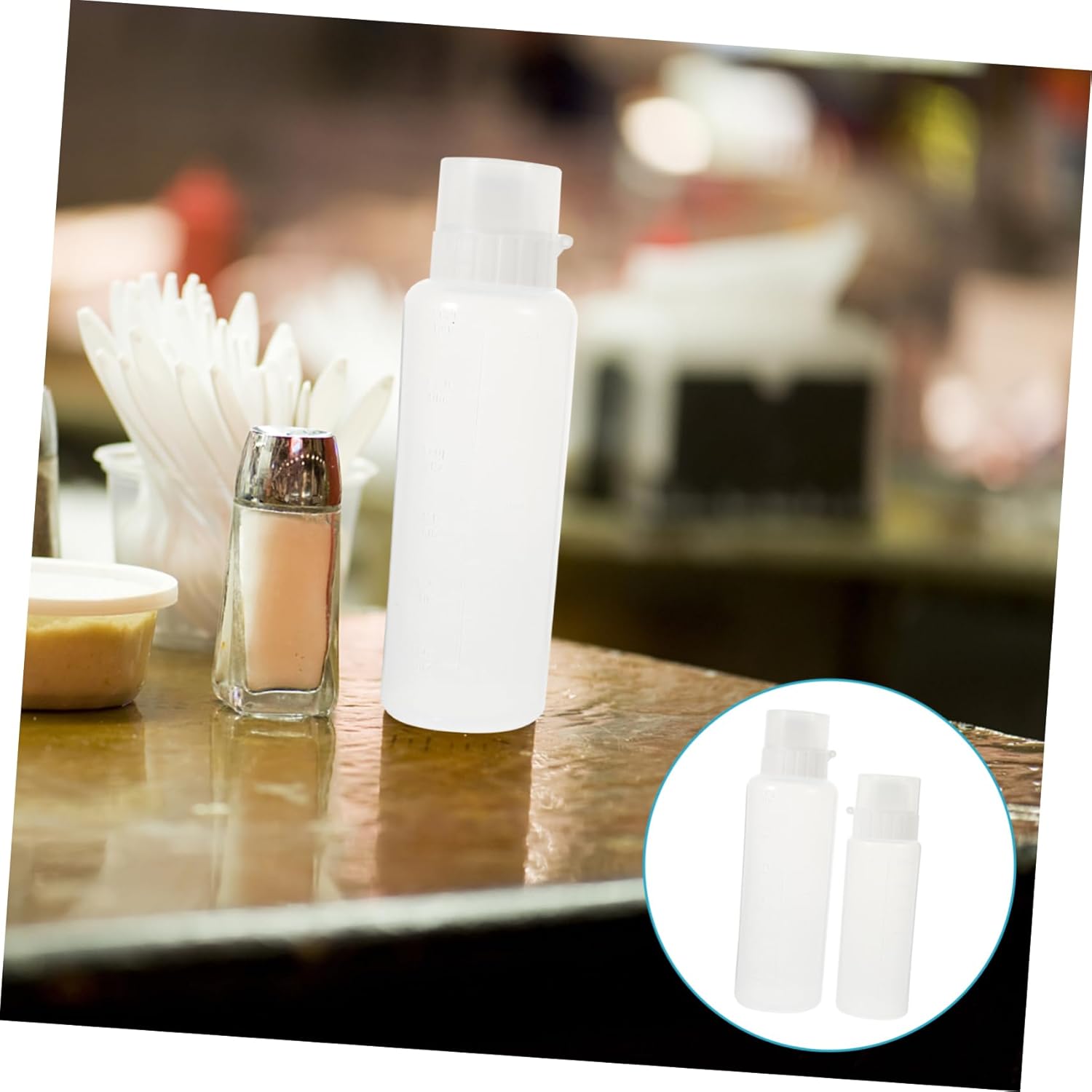 CIYODO 5-Hole Spill-Proof Condiment Squeeze Bottles