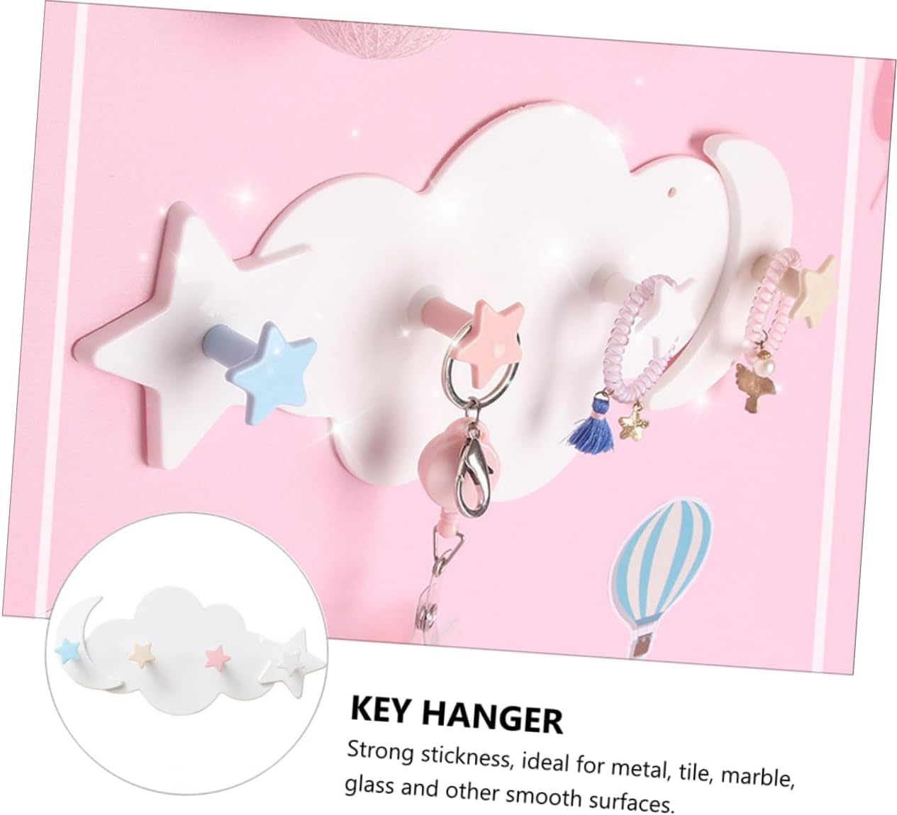 2pcs Cartoon Star and Moon Wall Hangers for Kids Room