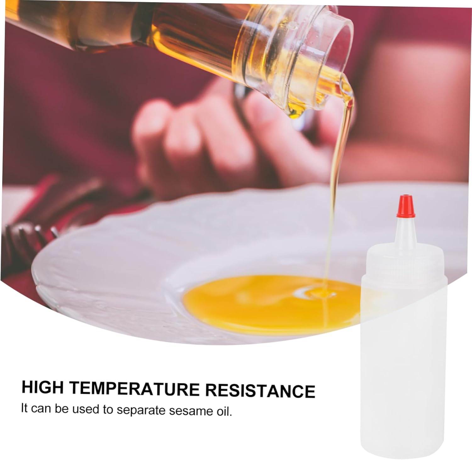 10pcs Clear Condiment Squeeze Bottles with Lids Set