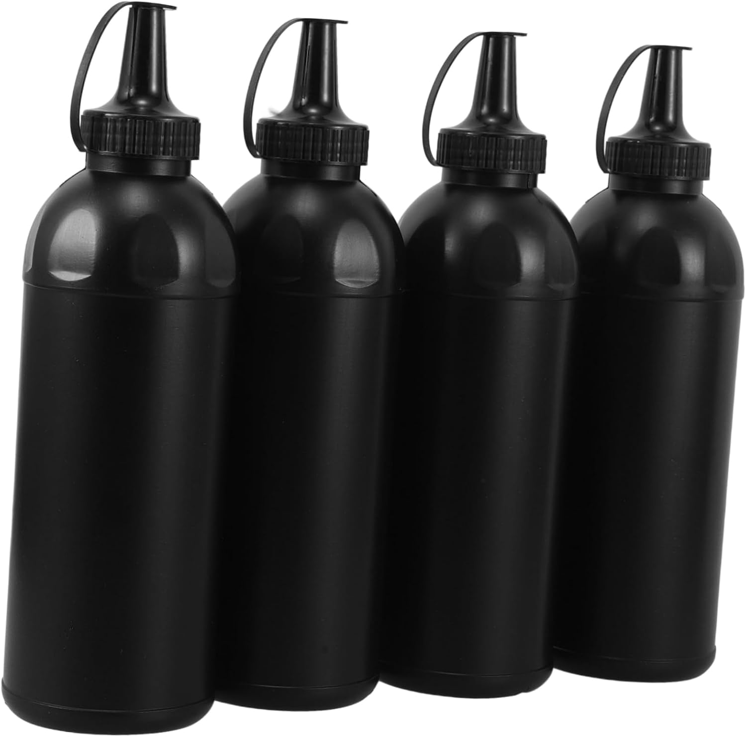 Hemoton Kids Plastic Squeeze Bottles 4pcs Large Capacity Navy Water Bottles with Lid