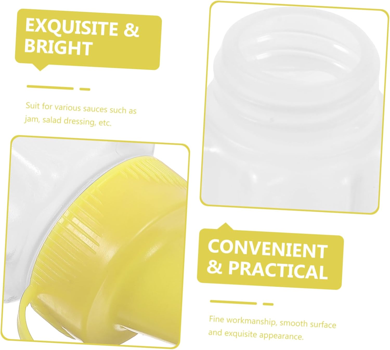 4PCS Reusable Condiment Squeeze Bottles for Kitchen Use 1