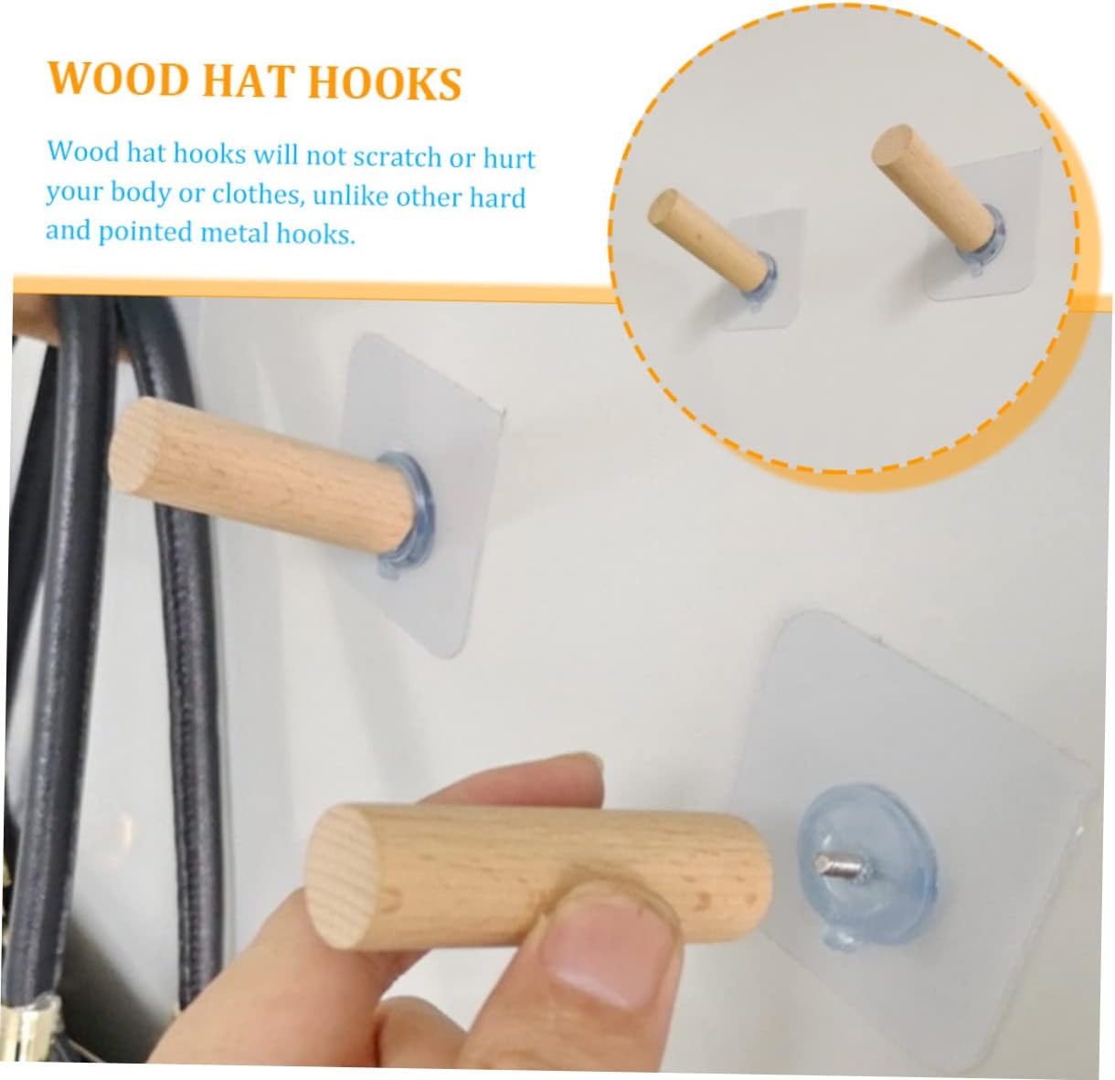 6pcs Heavy Duty Self-Adhesive Coat Hooks for Home Kitchen Storage