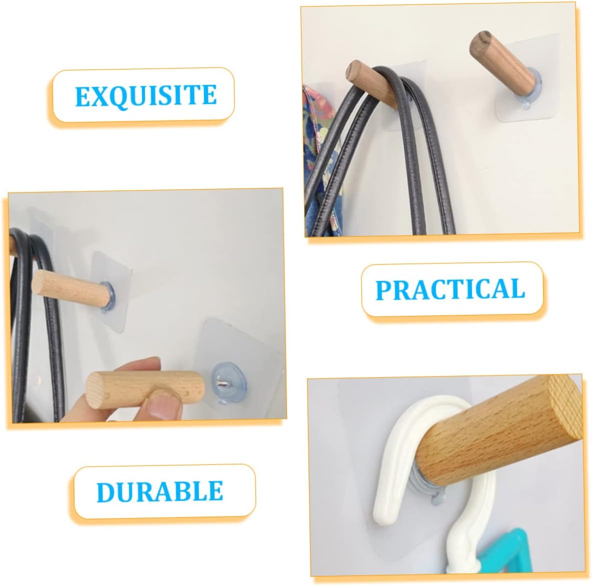 KITANDOVE 6pcs Utility Hooks Heavy Duty