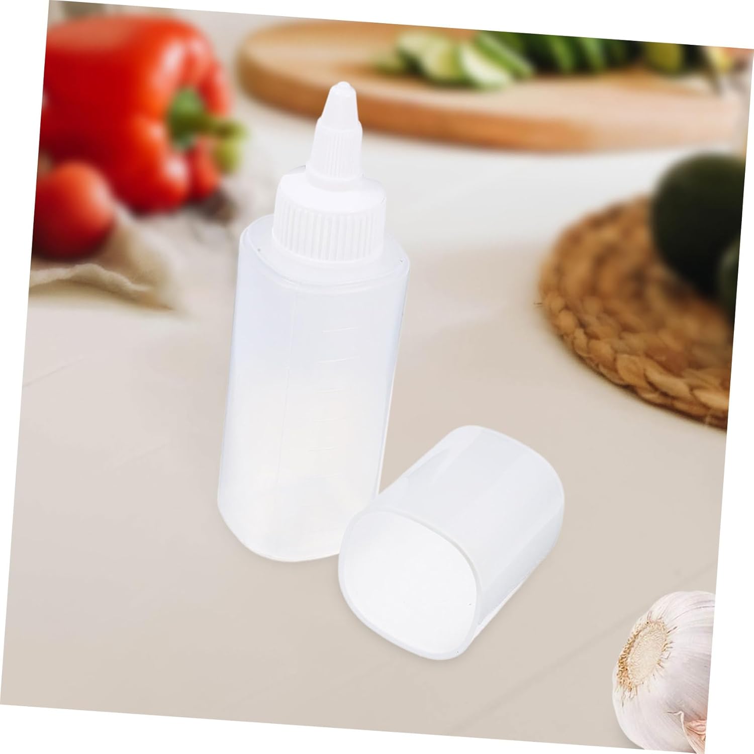 2pcs Condiment Squeeze Bottles for Honey and Salad Dressing