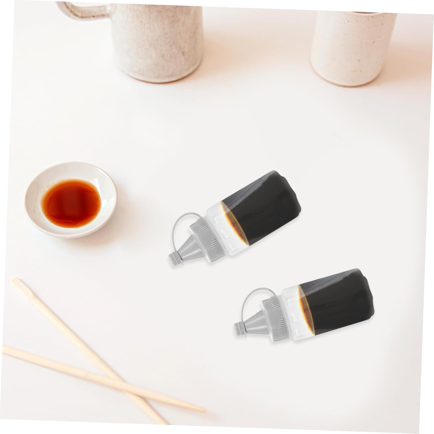 FELTECHELECTR 4pcs Mini Squeeze Bottles for Honey and Condiments