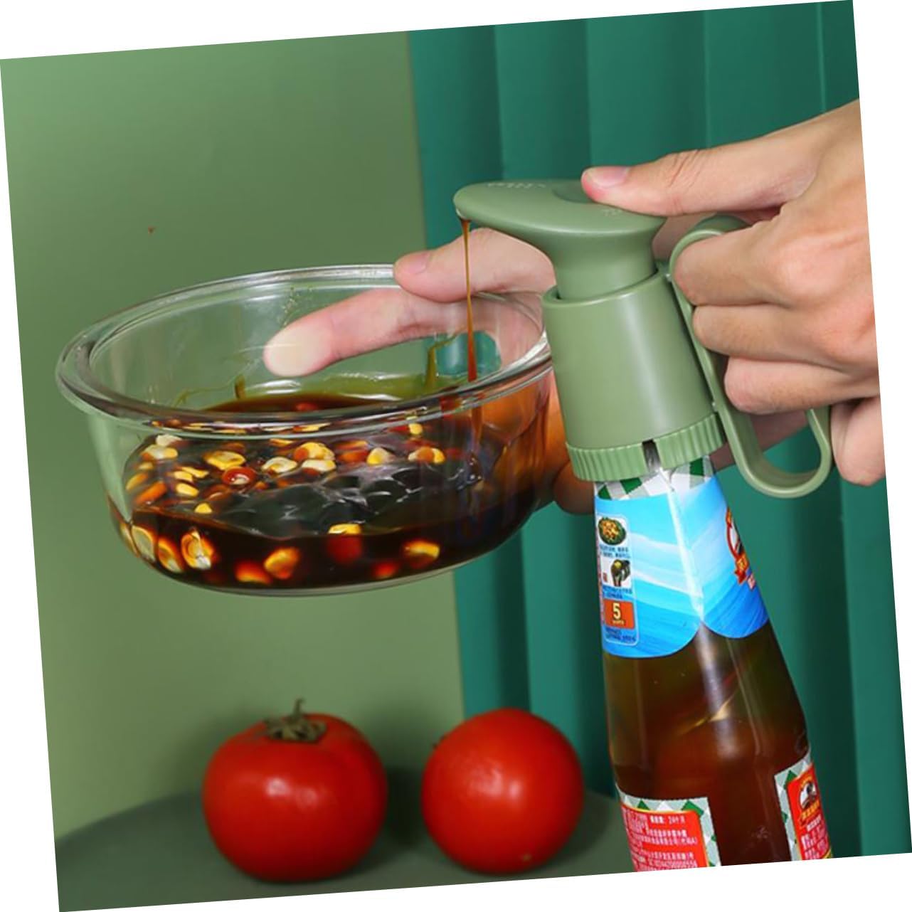Refillable Oil Dispenser Pump Bottle for Kitchen