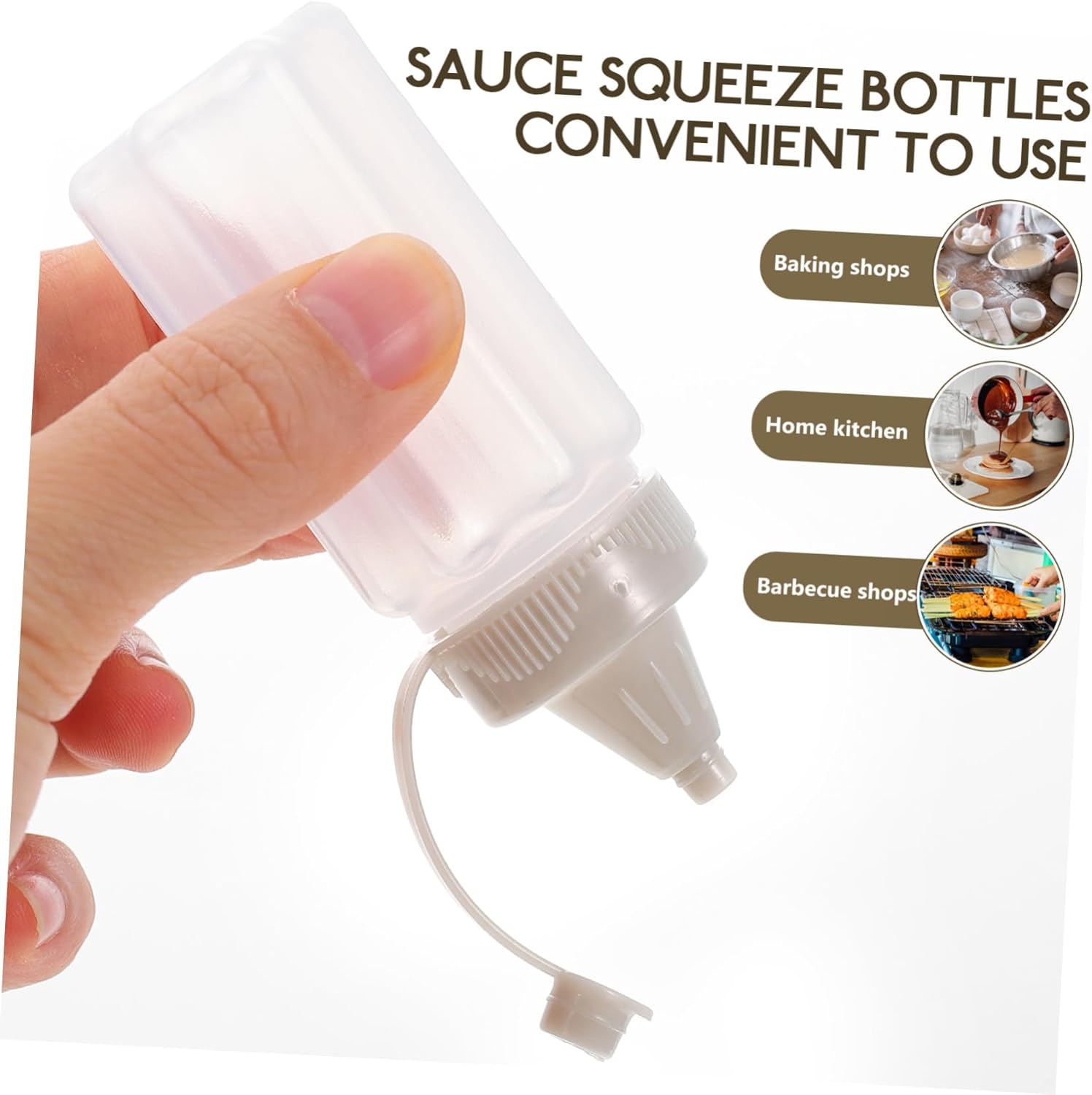 CIYODO 8PCS Squeeze Bottles Set for Condiments Kitchen Use