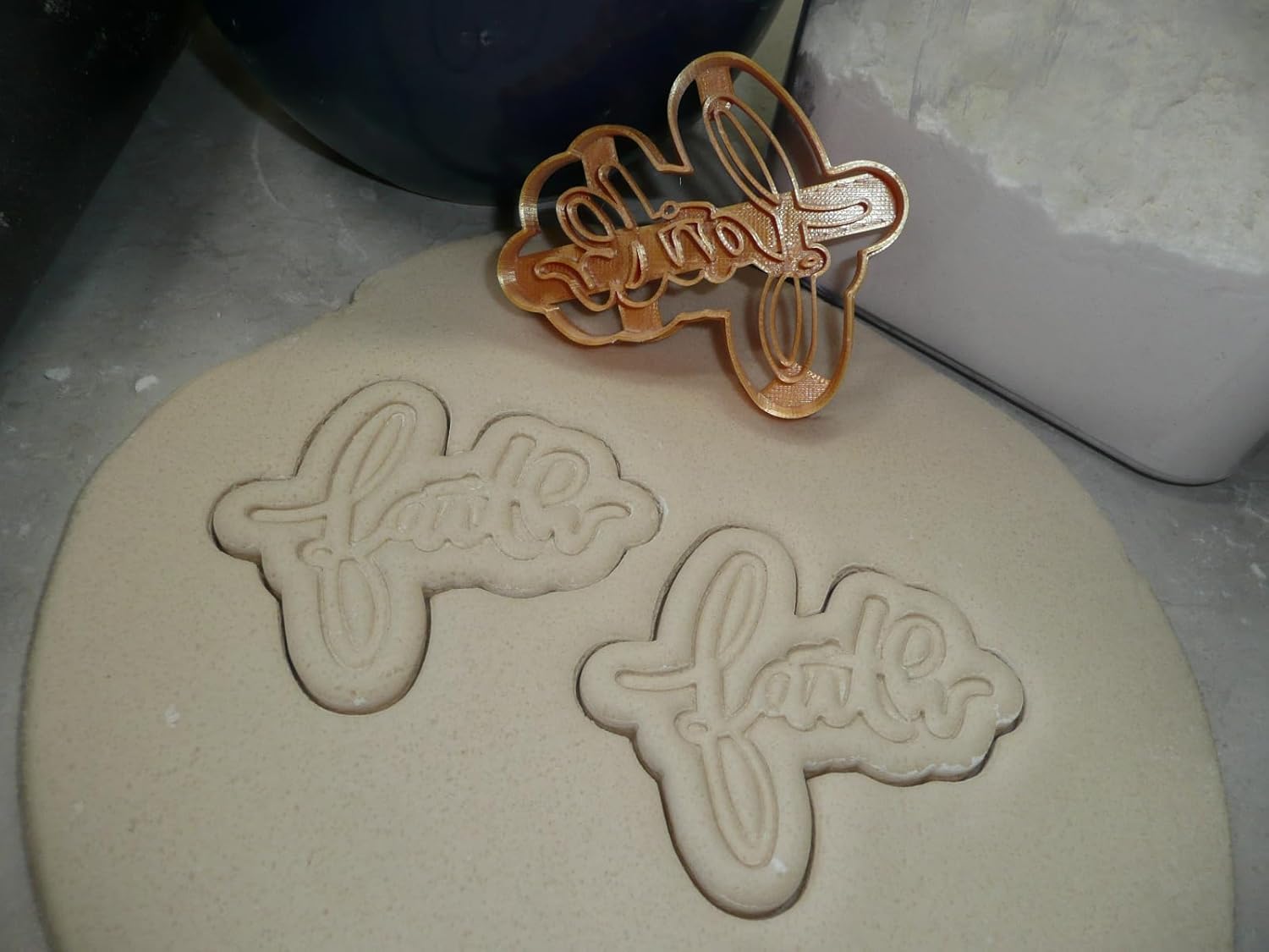 Faith Word Cursive Letters Cookie Cutter Made in USA
