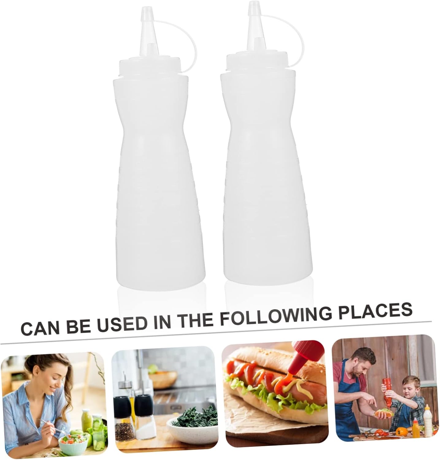 BIUDECO 2 Pack Ketchup Squeeze Bottles