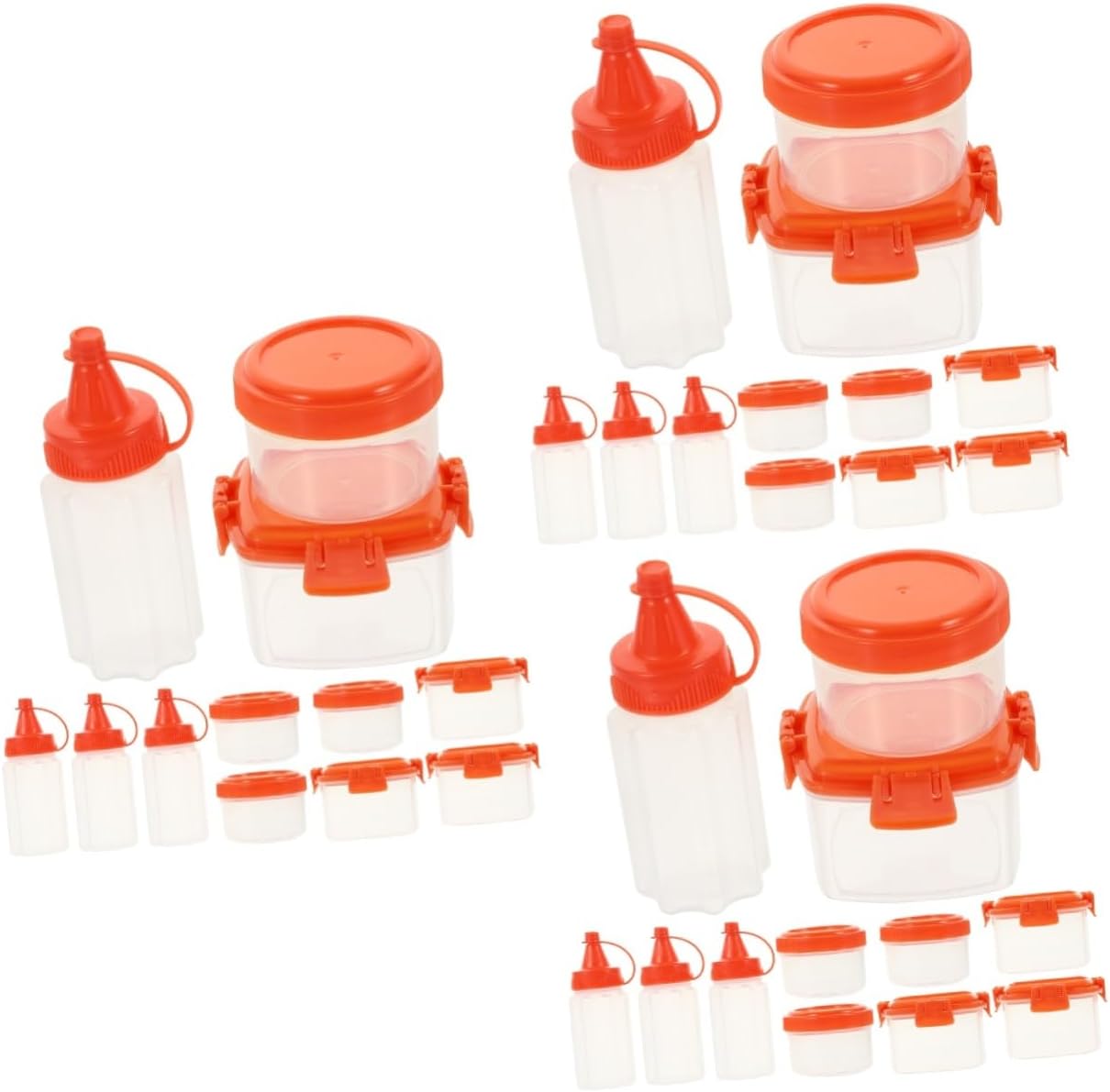 MAGICLULU 3 Sets Sauce Bottle Boxes Honey Dispenser Condiment Jars