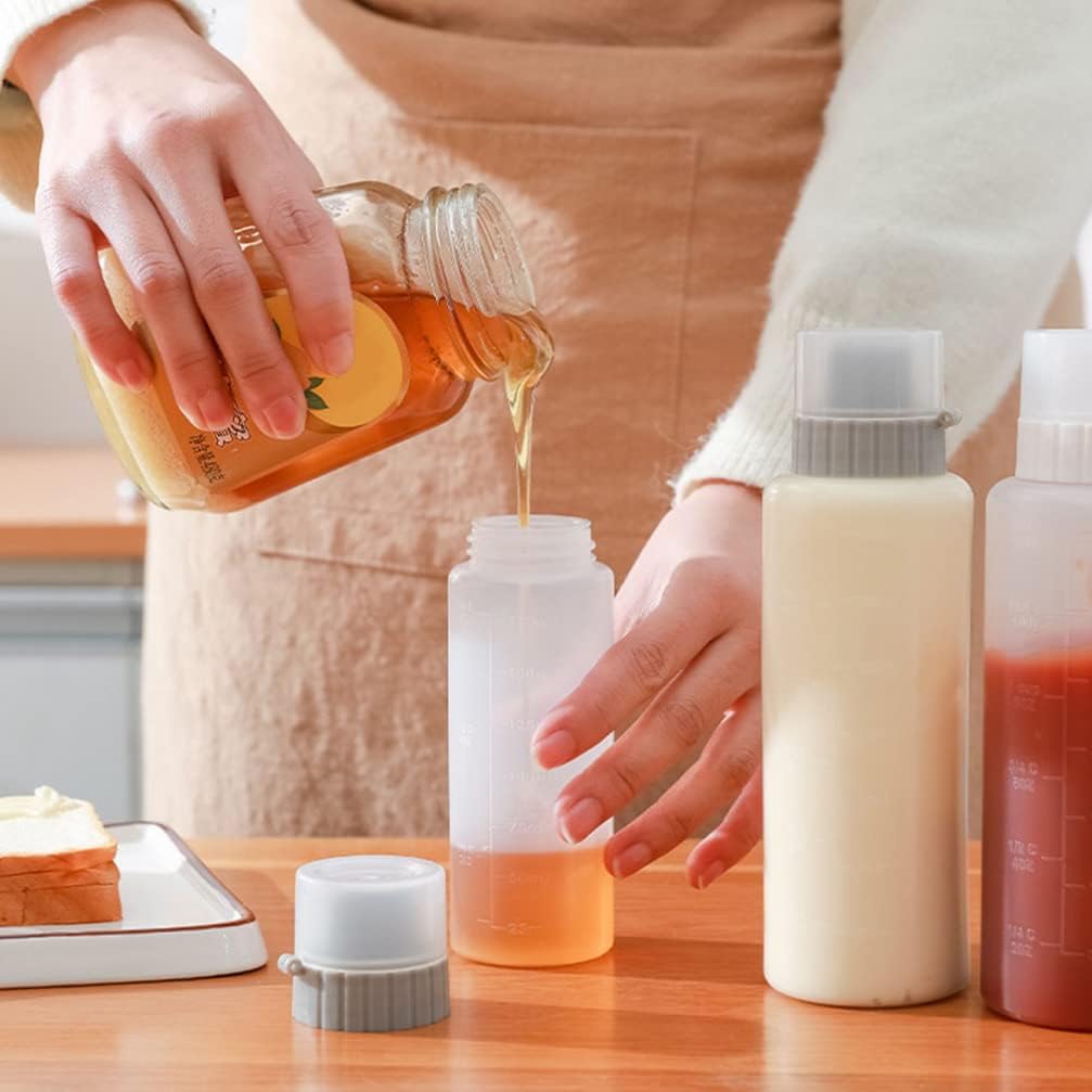 Hemoton 2pcs Reusable Condiment Squeeze Bottles