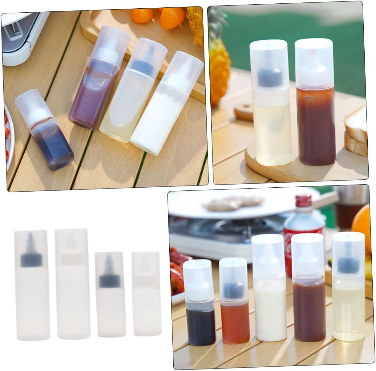 HOLIDYOYO Reusable Salad Dressing Bottle Set 4 Pack