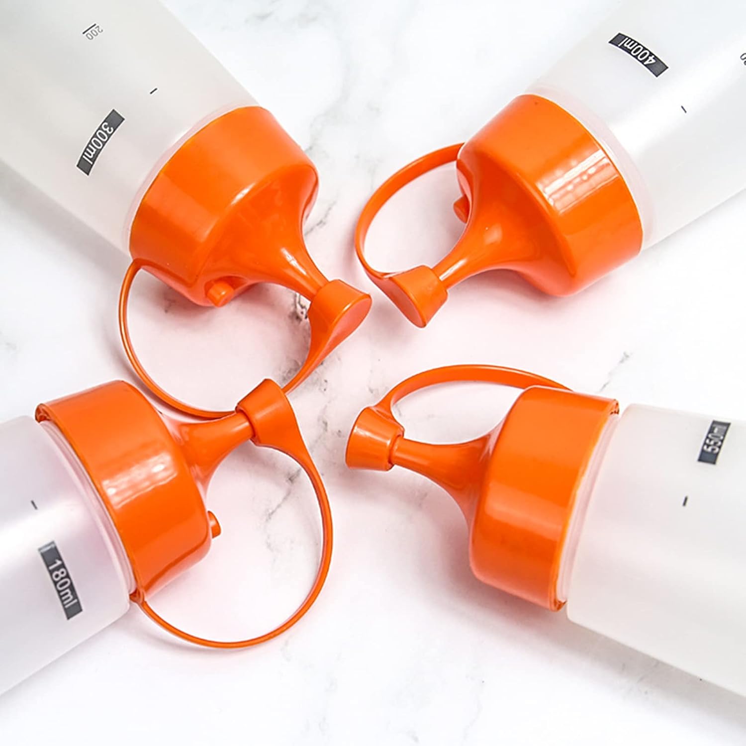 Cuteam Squeeze Sauce Bottle with Scale 180ml Leakproof