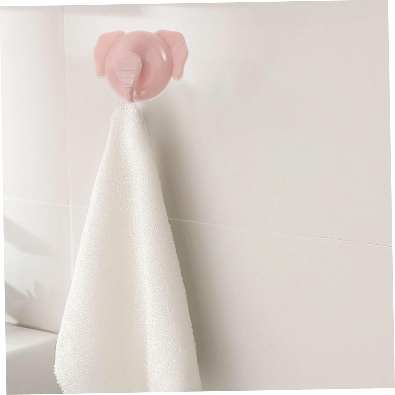 Cabilock Bathroom Suction Cup Hooks 4pcs Elephant Design No Drill
