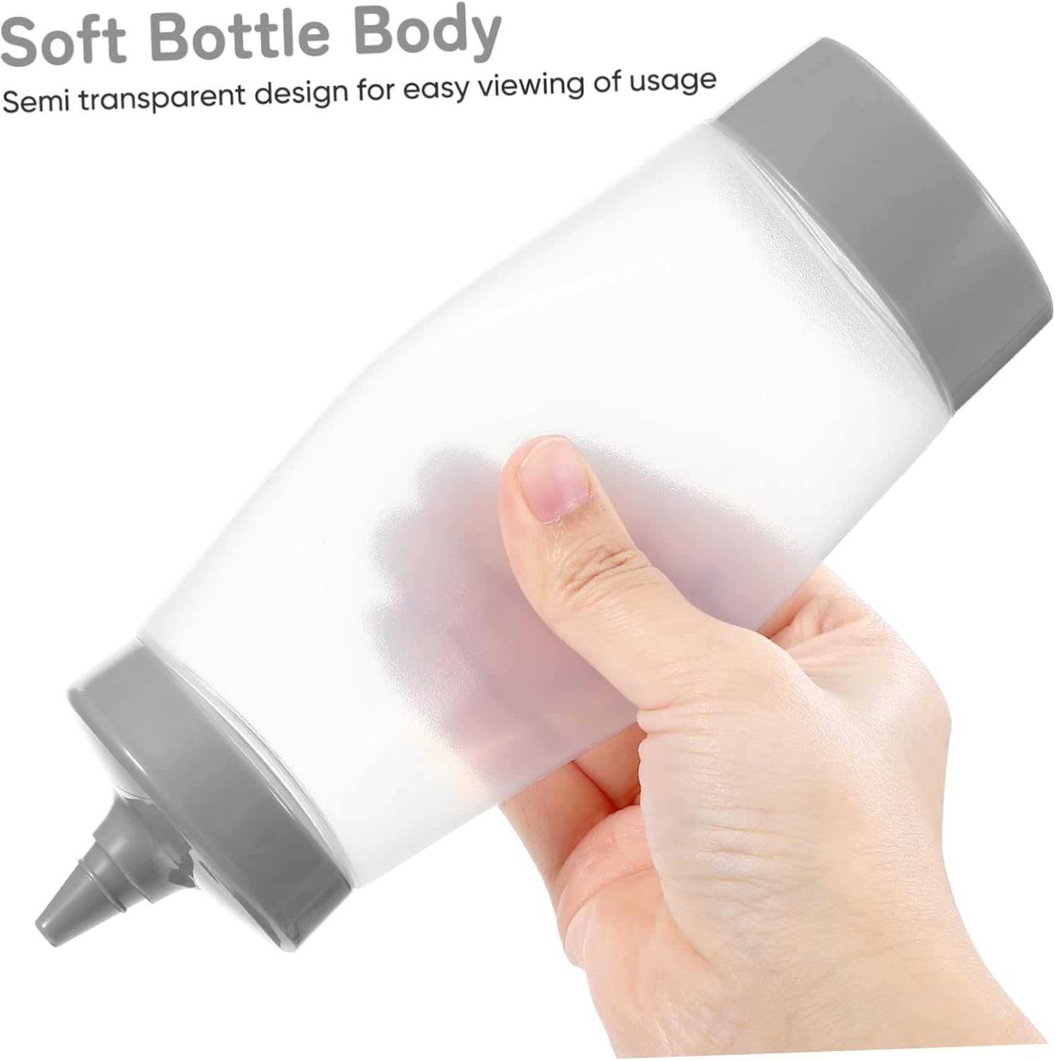 HOLIDYOYO 4-Pack Ketchup Squeeze Bottles for Mustard and Salad Dips
