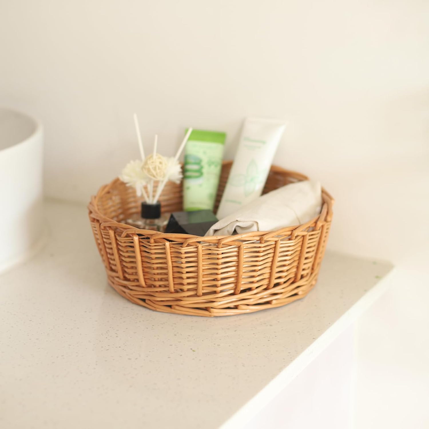 3-Packs 11 Wicker Bread Basket for Home Kitchen
