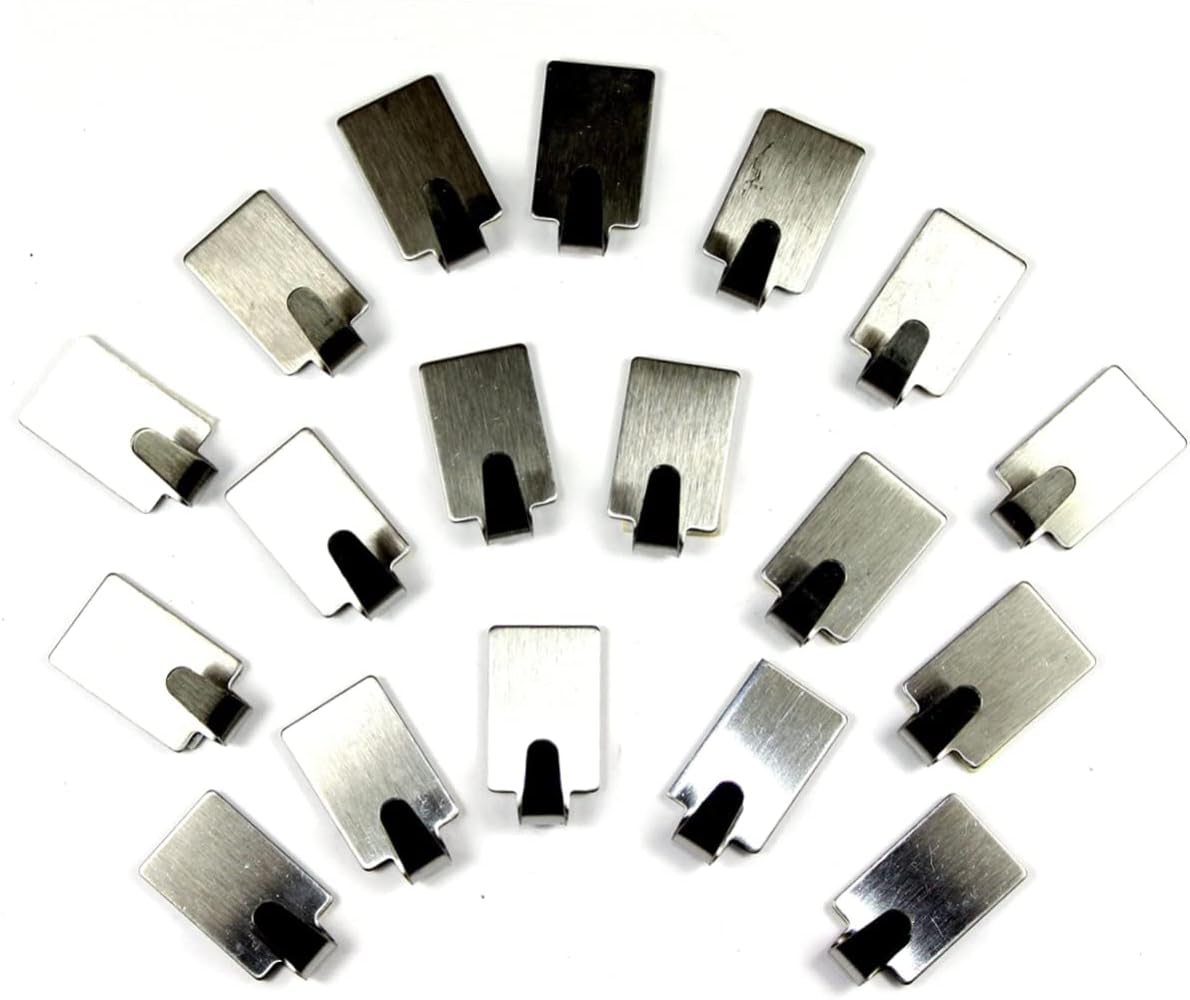 MAGICLULU Adhesive Hooks 36 Pack Stainless Steel Towel Racks for Kitchen Bathroom