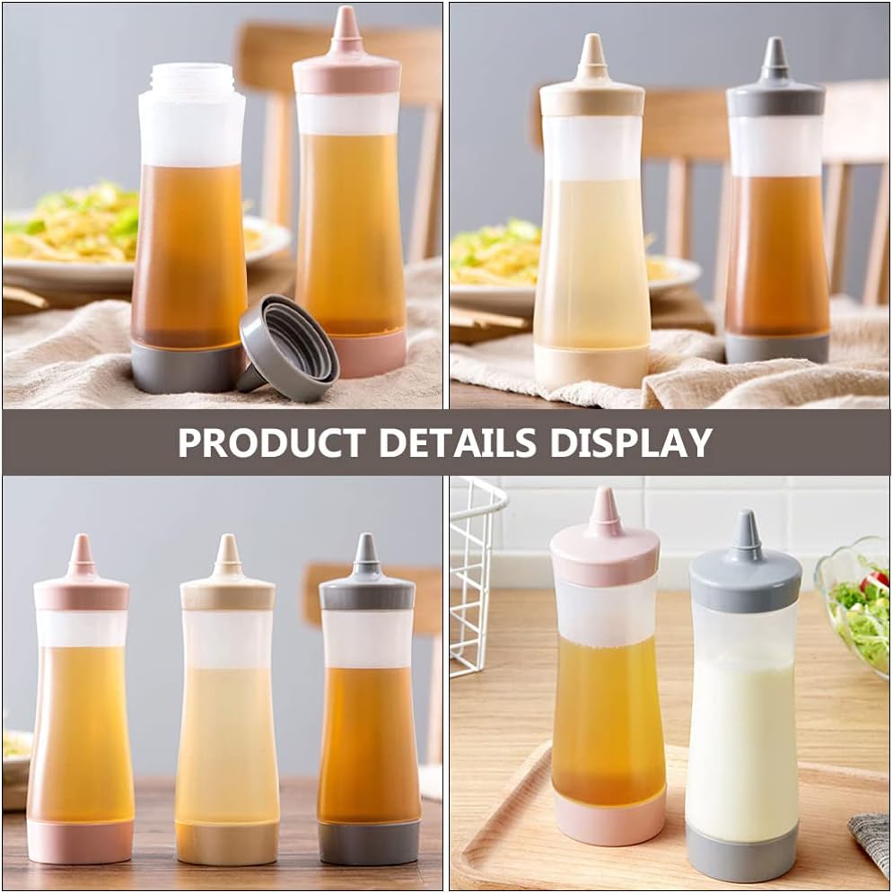 Hemoton 2pcs Clear Condiment Squeeze Bottles