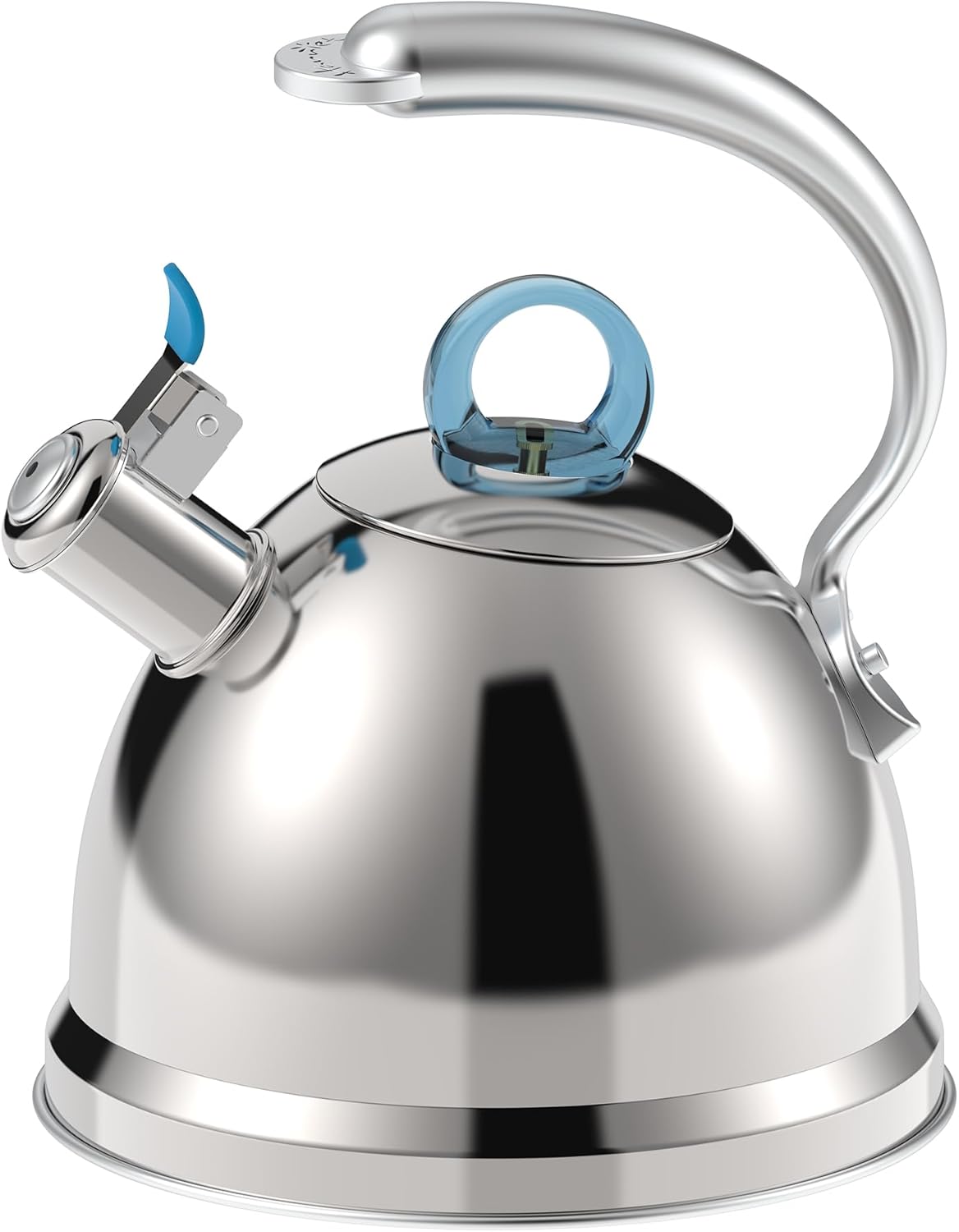 Harriet Whistling Tea Kettle 25 Quart Stainless Steel with Dolphin Handle