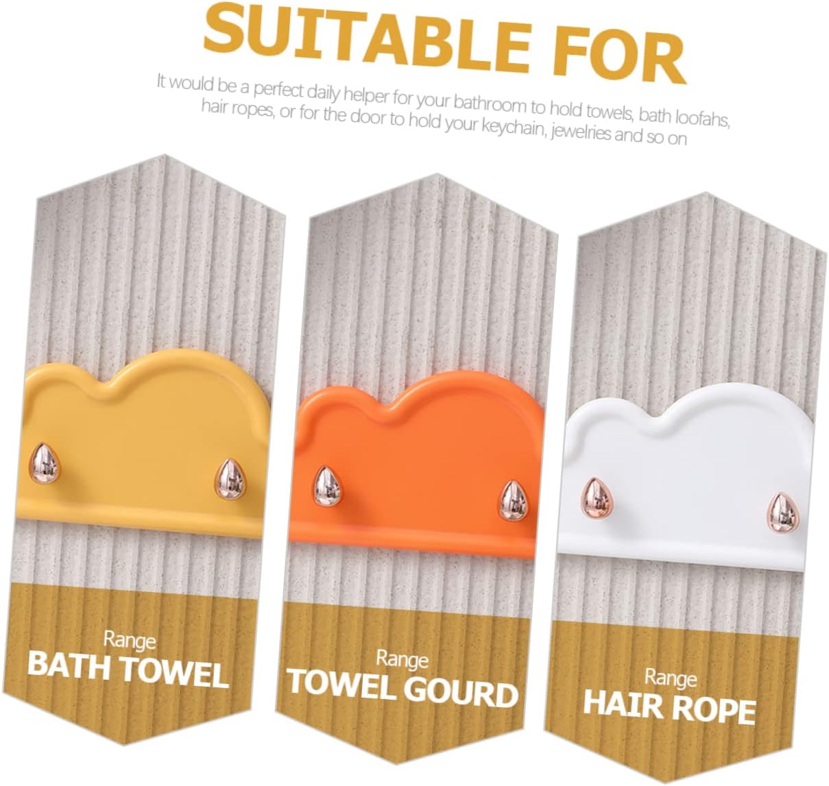 4Pcs Cloud Wall Hooks for Multi-Use Storage
