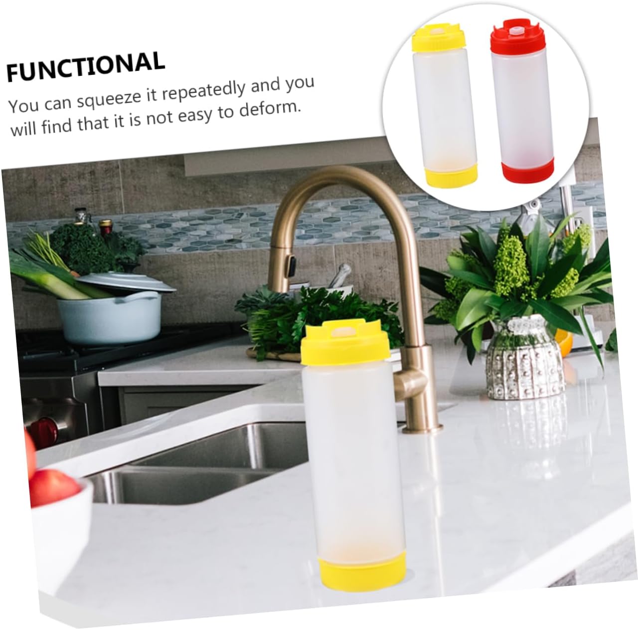 FELTECHELECTR Condiment Squeeze Bottles Set