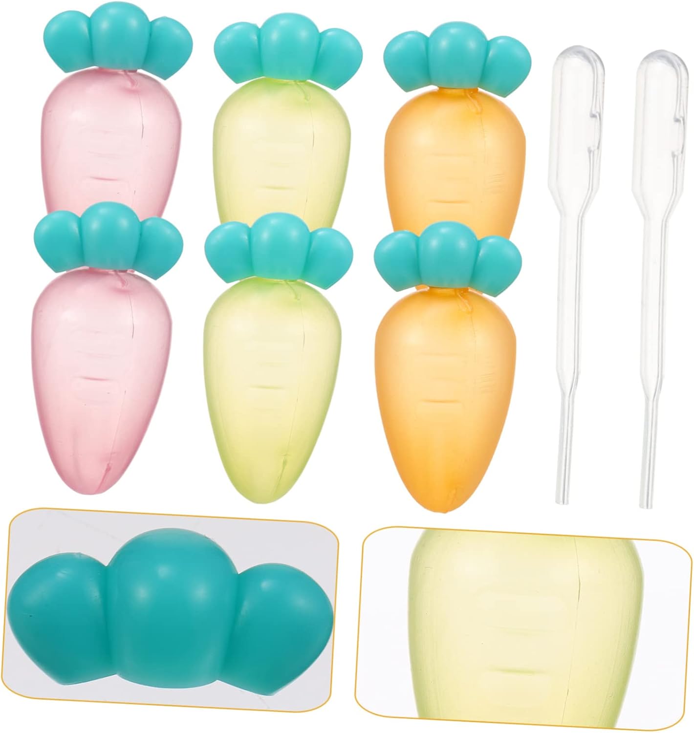 Set of 6 Mini Condiment Squeeze Bottles for Picnic and Travel