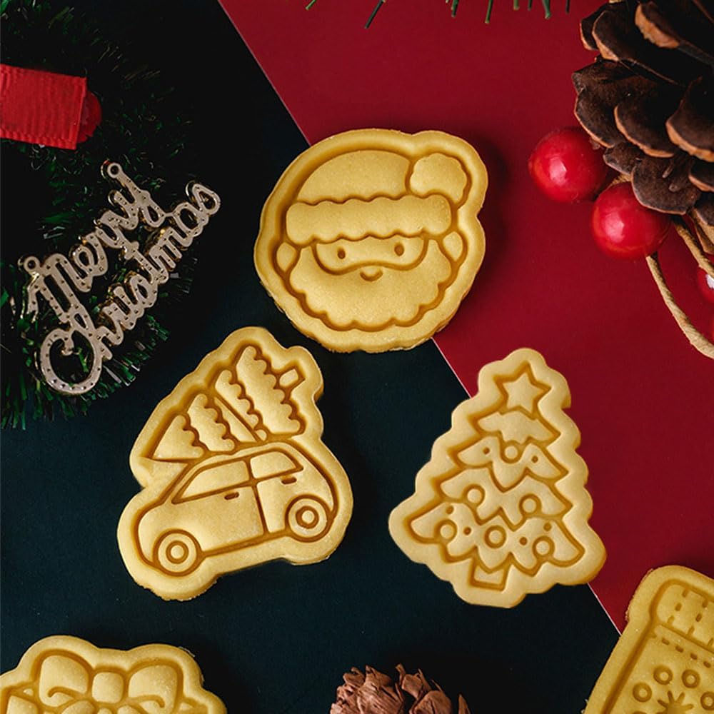 3D Cartoon Christmas Cookie Cutter Set 20pcs