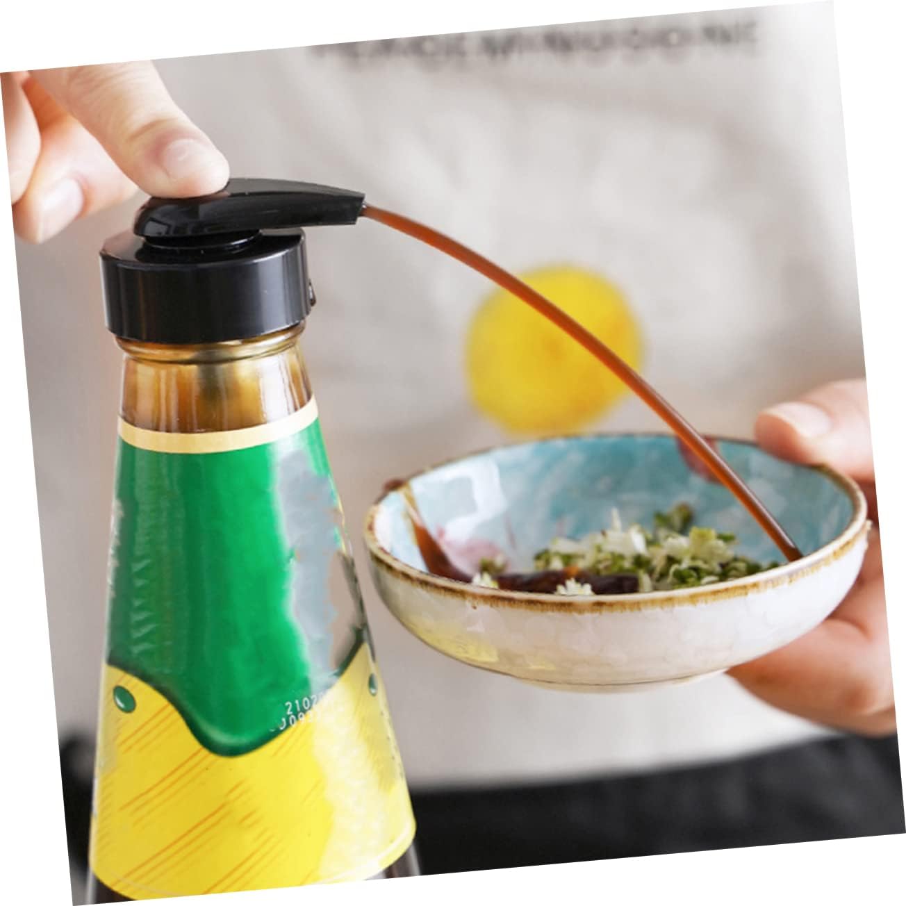 VINTORKY 4Pcs Condiment Squeeze Pump Set for Kitchen Bottles 1