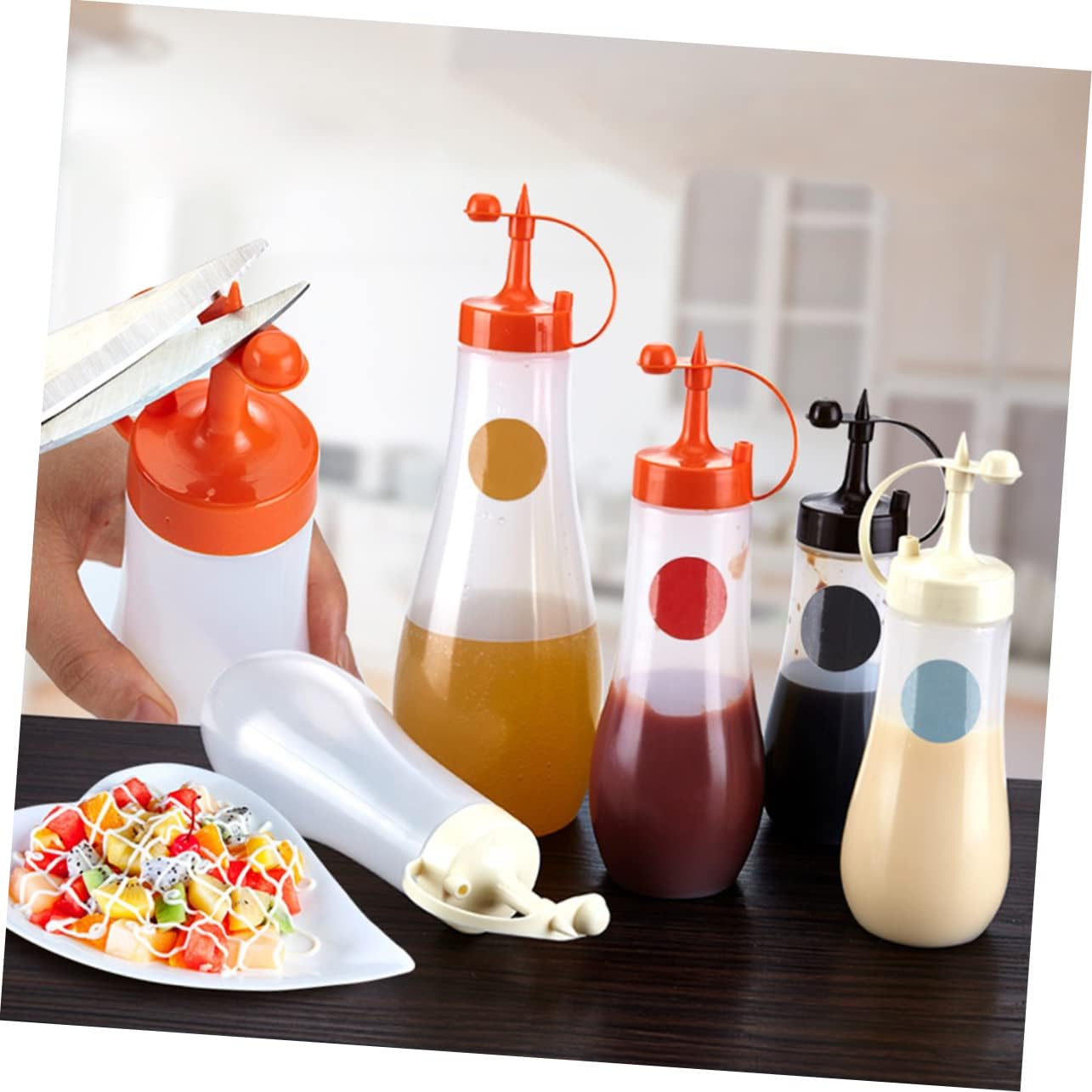 ASAKKURA 3-Pack Salad Dressing Squeeze Bottles Set