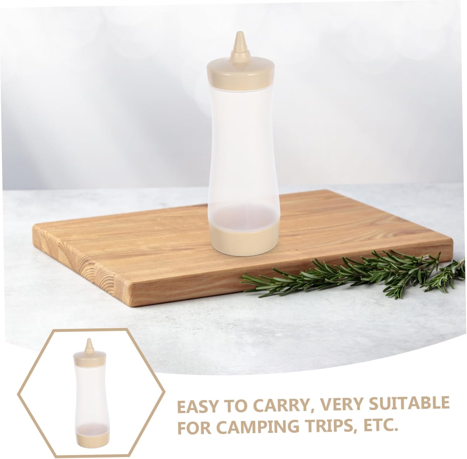 3pc Cream Color Sauce Bottles Squeeze Set
