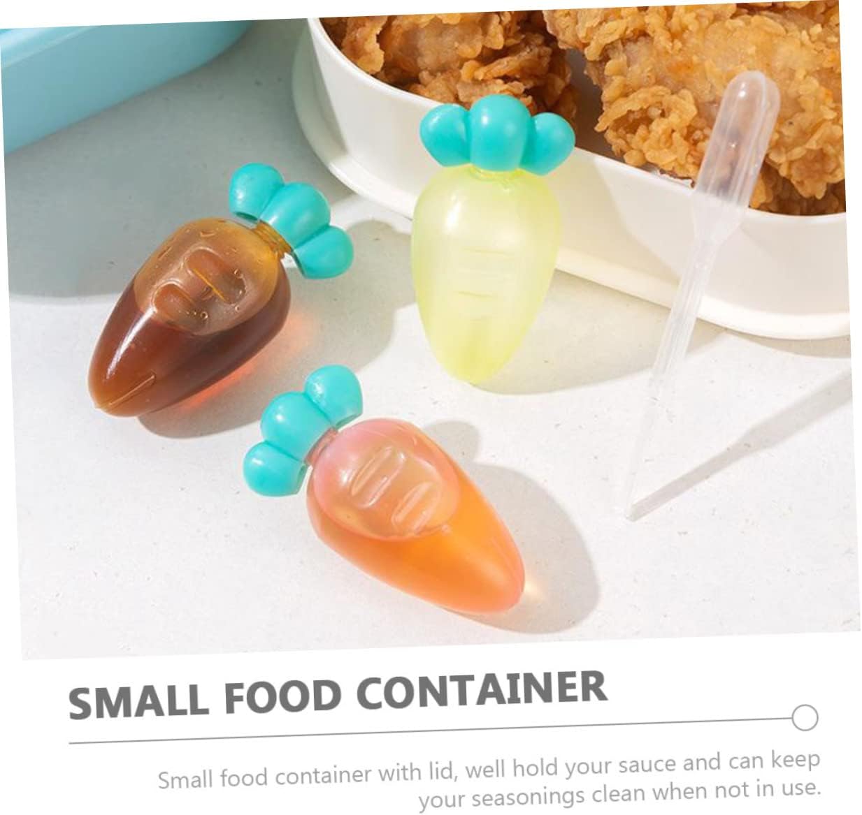 Mini Carrot Condiment Boxes 9pcs Reusable Sauce Cups