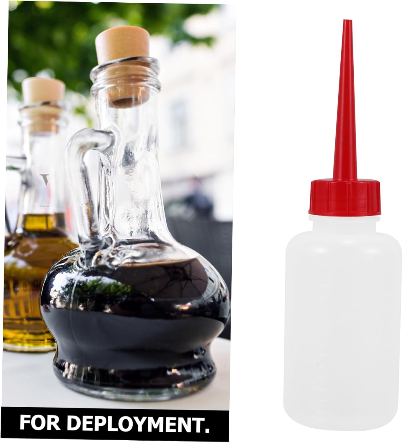 CIYODO Reusable Plastic Condiment Squeeze Bottle for Sauces and Seasonings