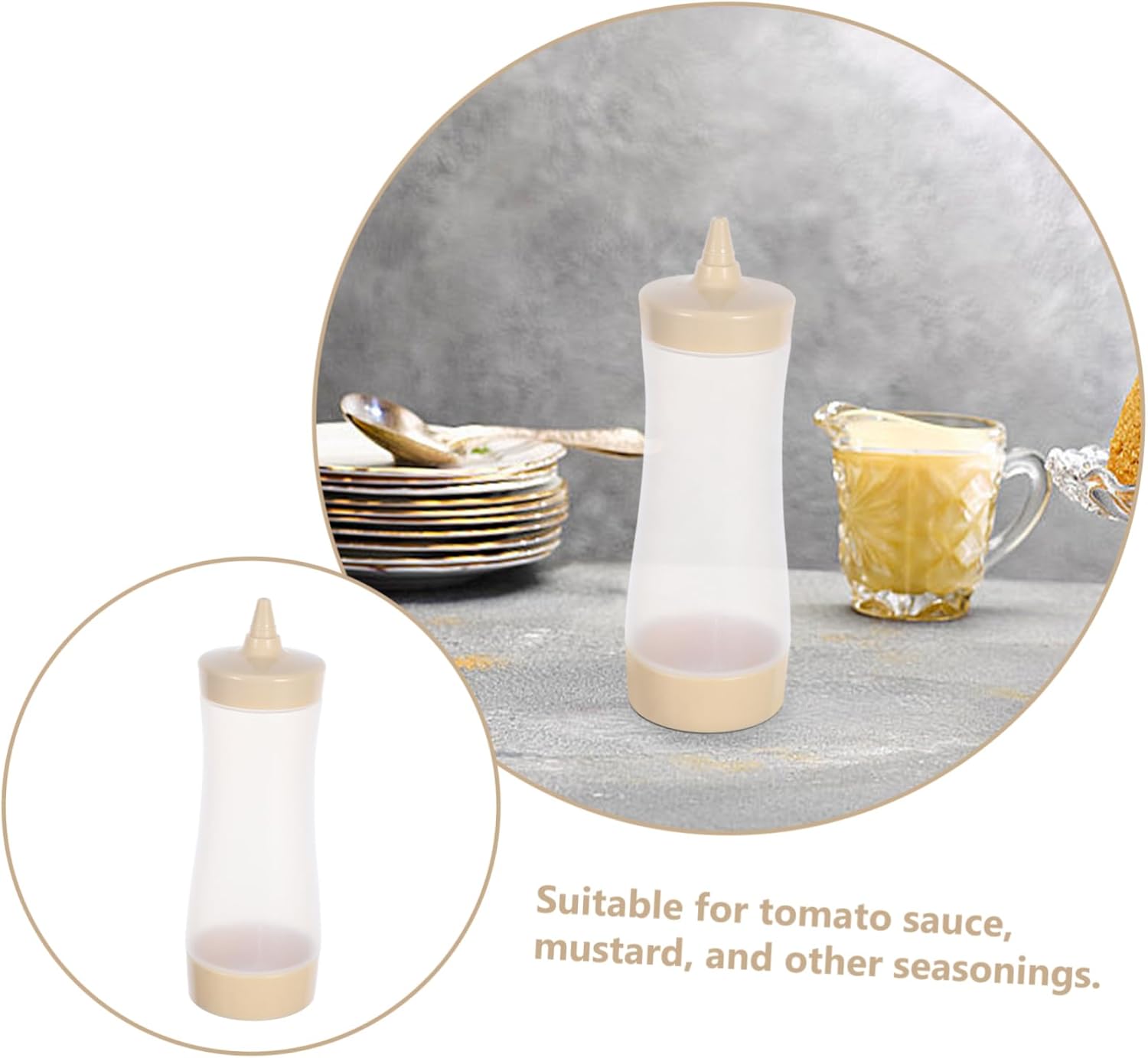 BRIGHTFUFU Plastic Condiment Squeeze Bottles
