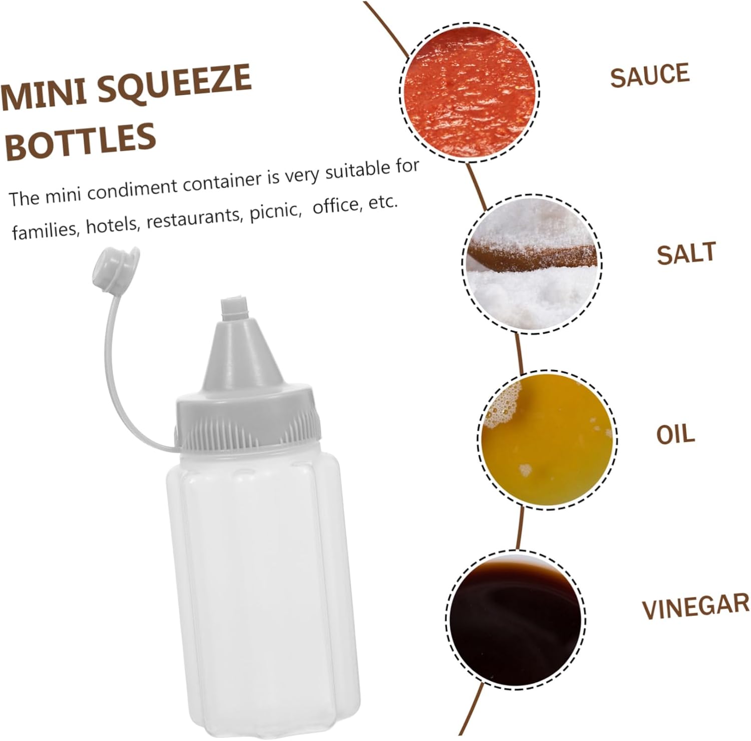 EXHUMKY 4PCS Reusable Condiment Squeeze Bottles