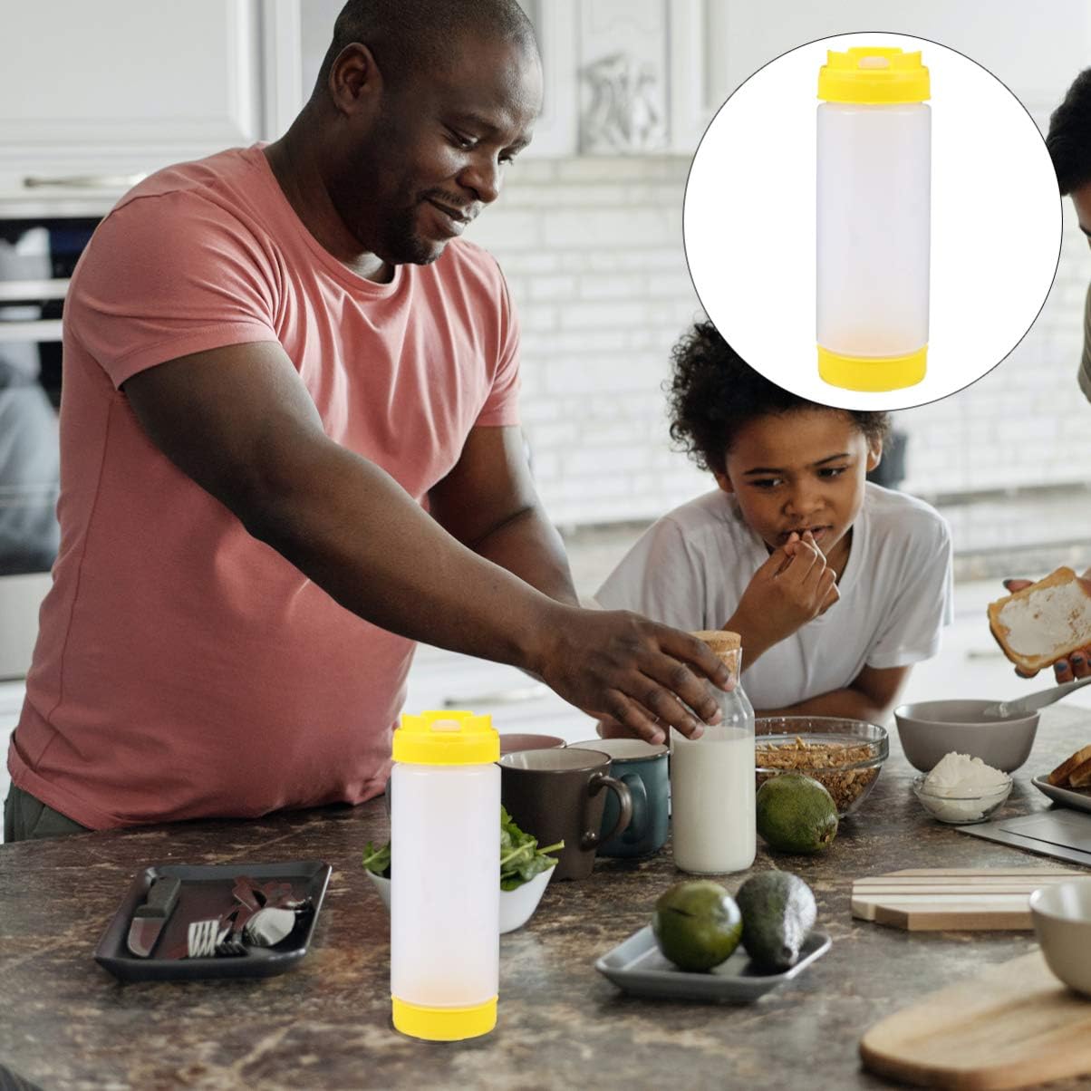 Food Grade Plastic Squeeze Bottles Two-in-One Sauce Containers