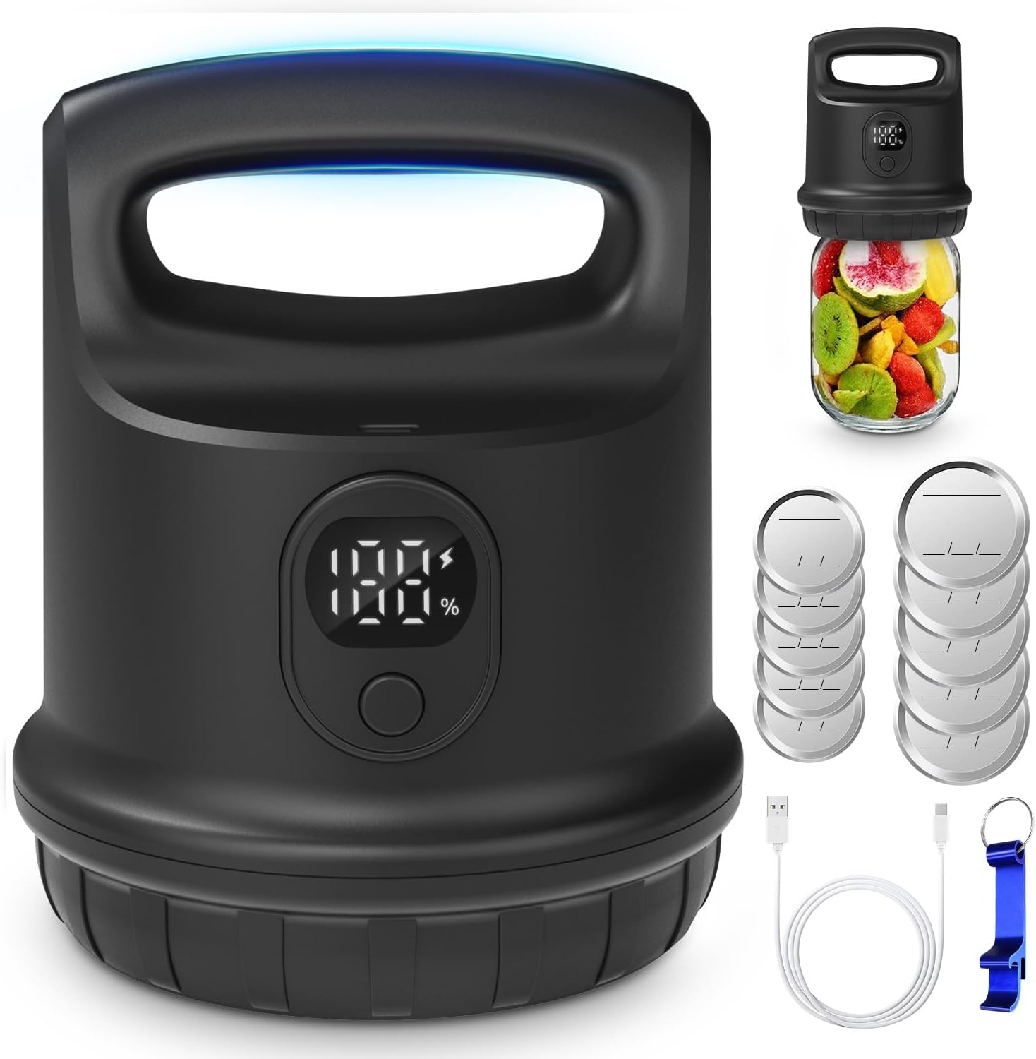 Miisekmy Electric Mason Jar Vacuum Sealer Kit