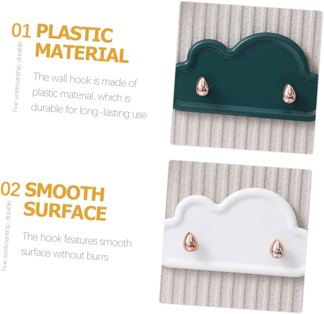 POPETPOP 4pcs Space-Saving Cloud Hangers Wall Hooks