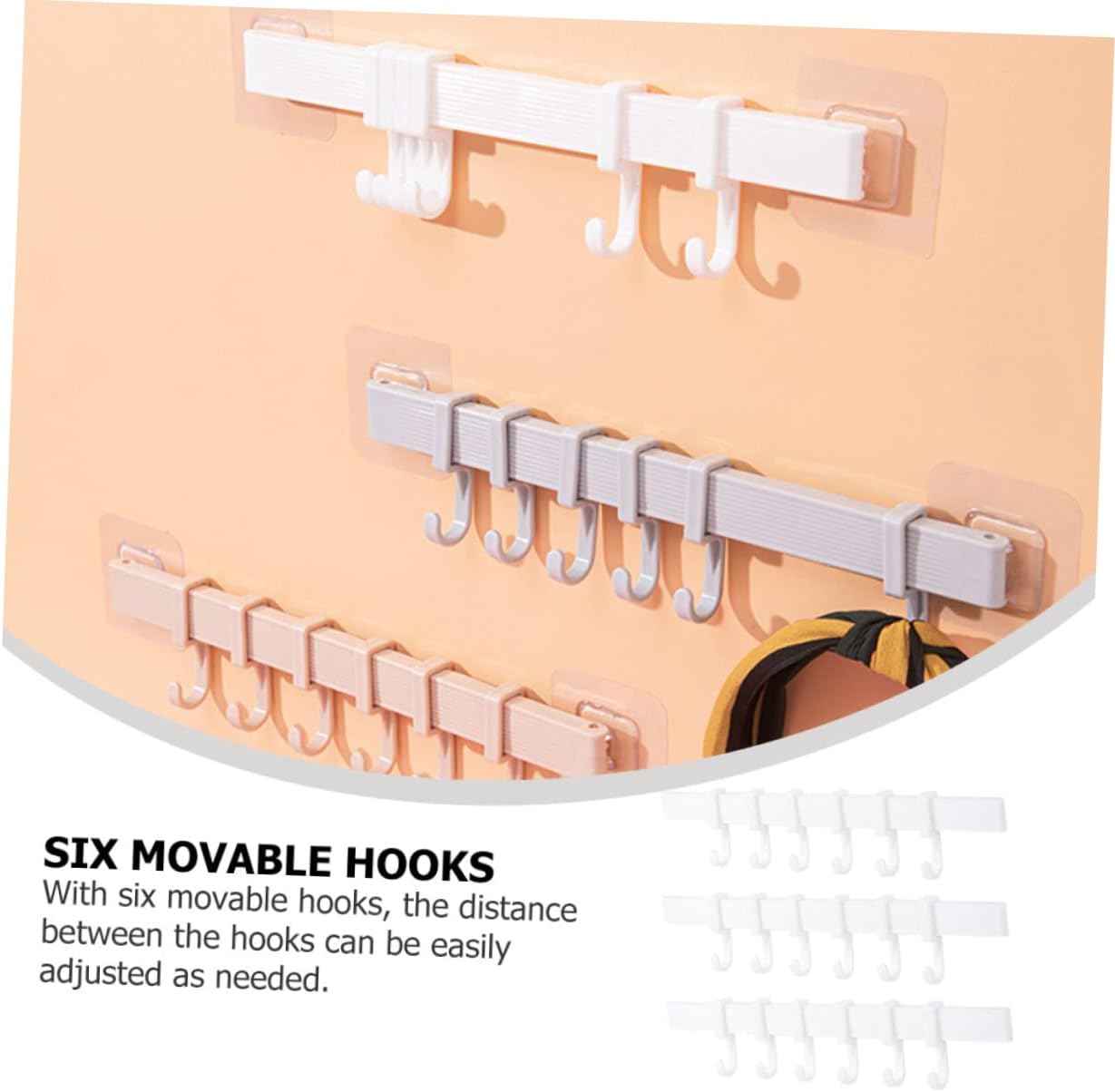 Balacoo Adhesive Hooks Towel Holder Wall Rack